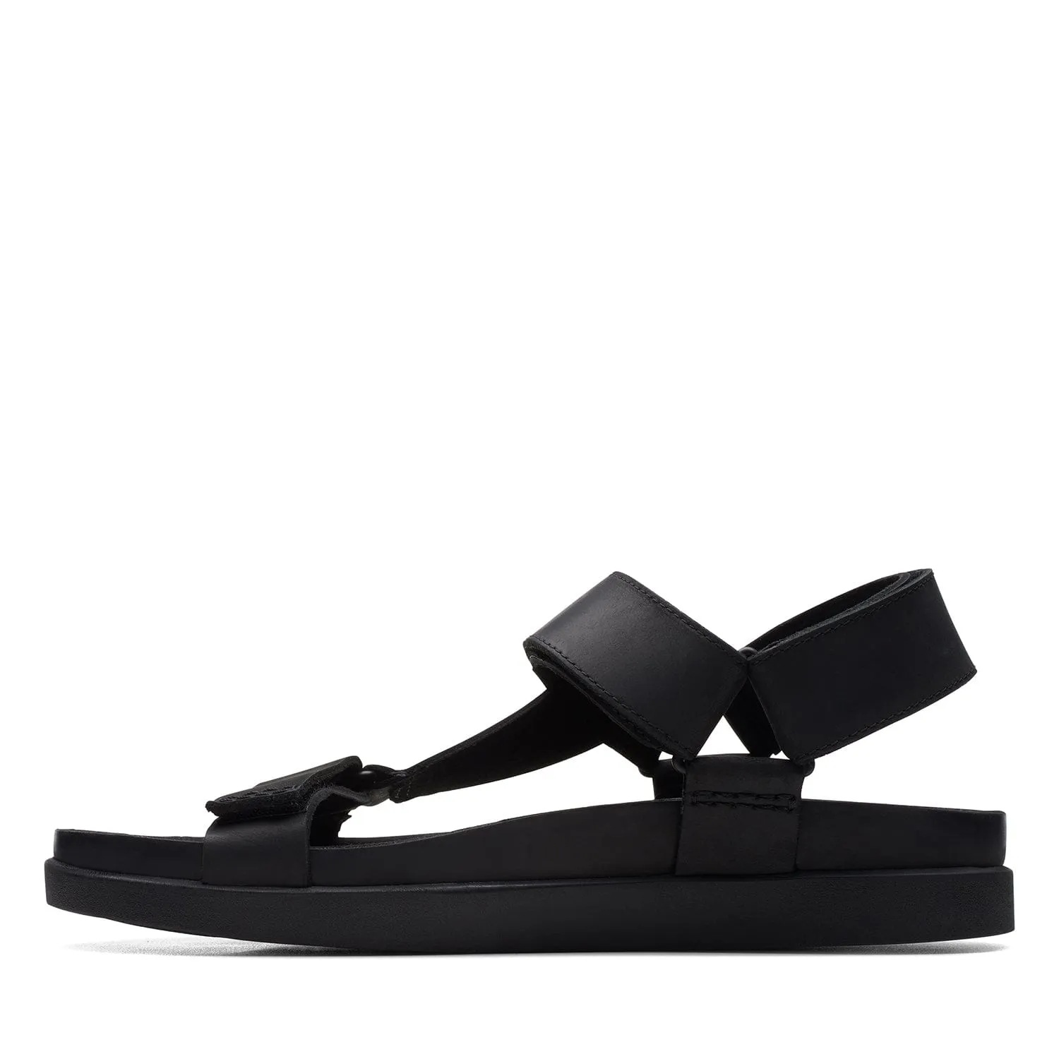 Clarks Sunder Range - Sandals - Black Leather - 261718867 - G Width (Standard Fit)