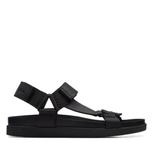 Clarks Sunder Range - Sandals - Black Leather - 261718867 - G Width (Standard Fit)