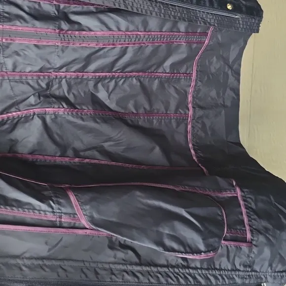 Cole Haan back bow pqckablr black rain jacket XXS raincoat