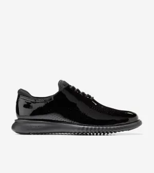 Cole Haan Men's 2.Zerogrand Laser Wingtip Oxford Black Patent/Black C37085
