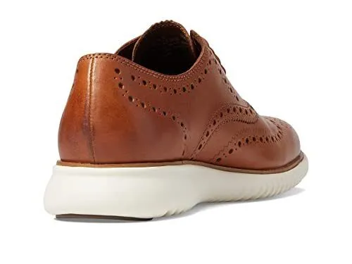 Cole Haan Mens 2.Zerogrand Wing OX Oxford British Tan Leather/Ivy C31532