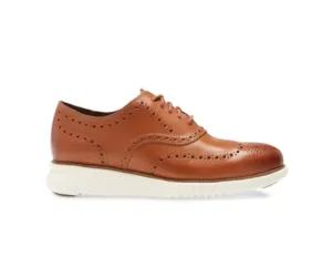 Cole Haan Mens 2.Zerogrand Wing OX Oxford British Tan Leather/Ivy C31532