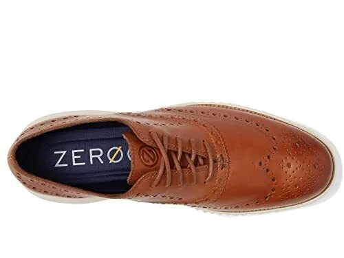 Cole Haan Mens 2.Zerogrand Wing OX Oxford British Tan Leather/Ivy C31532