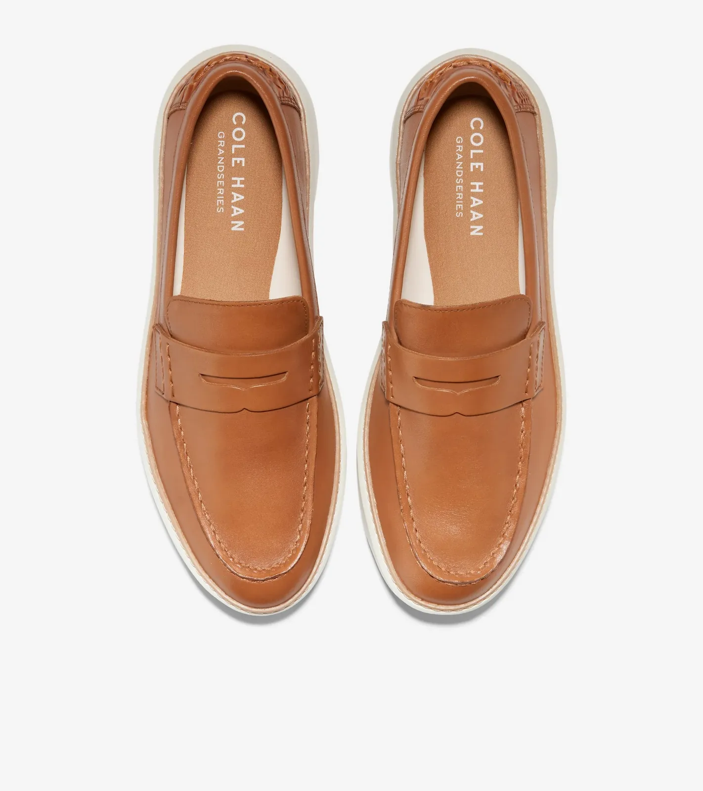 Cole Haan Men's GrandPrø Topspin Penny Loafer British Tan Egret Leather C36646