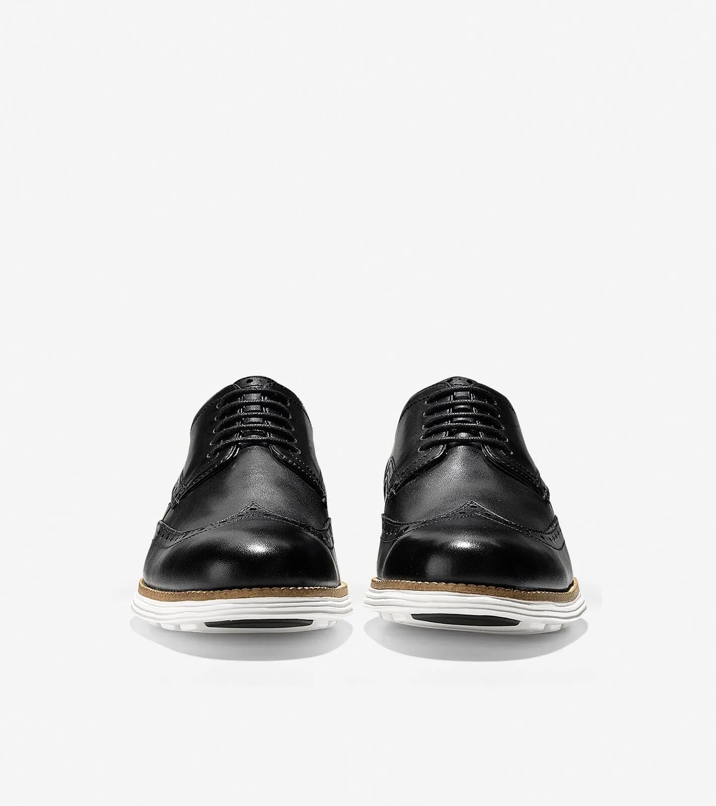 Cole Haan Men's Original Grand Wingtip Oxford Black Leather/White C26469