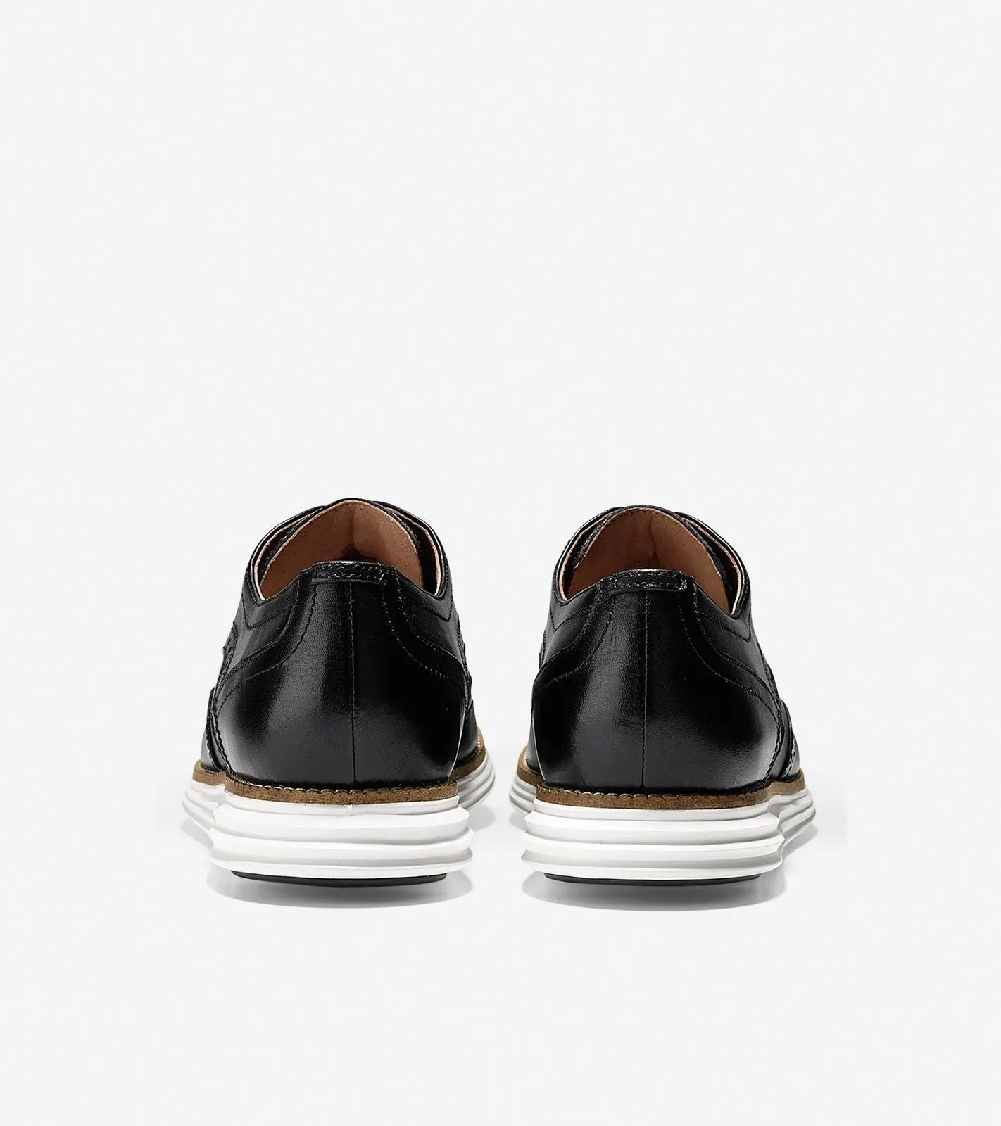 Cole Haan Men's Original Grand Wingtip Oxford Black Leather/White C26469