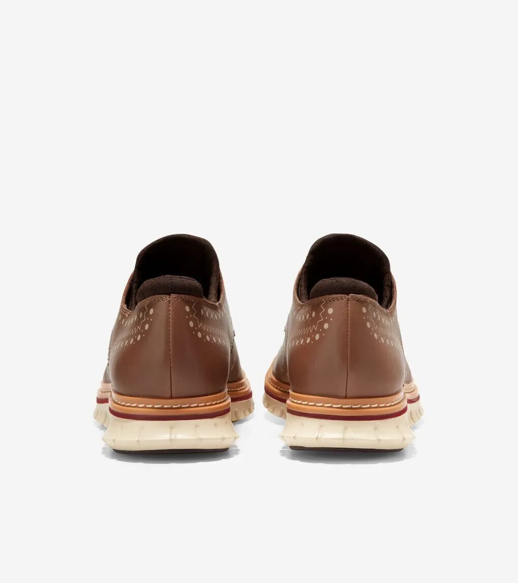 Cole Haan Men's ZERØGRAND Wingtip Oxford WP CH Light Whiskey Leather C37091