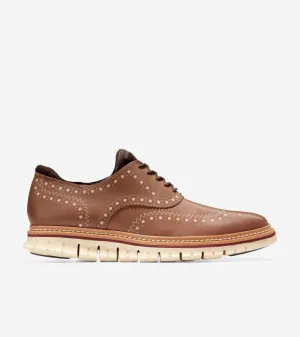 Cole Haan Men's ZERØGRAND Wingtip Oxford WP CH Light Whiskey Leather C37091