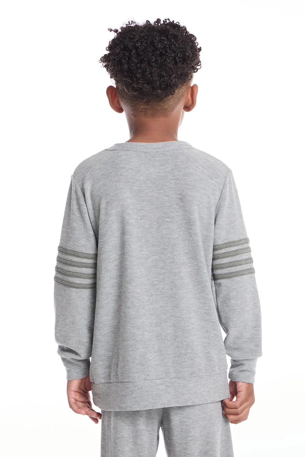 Comfy Heather Grey Boys Long Sleeve Pullover