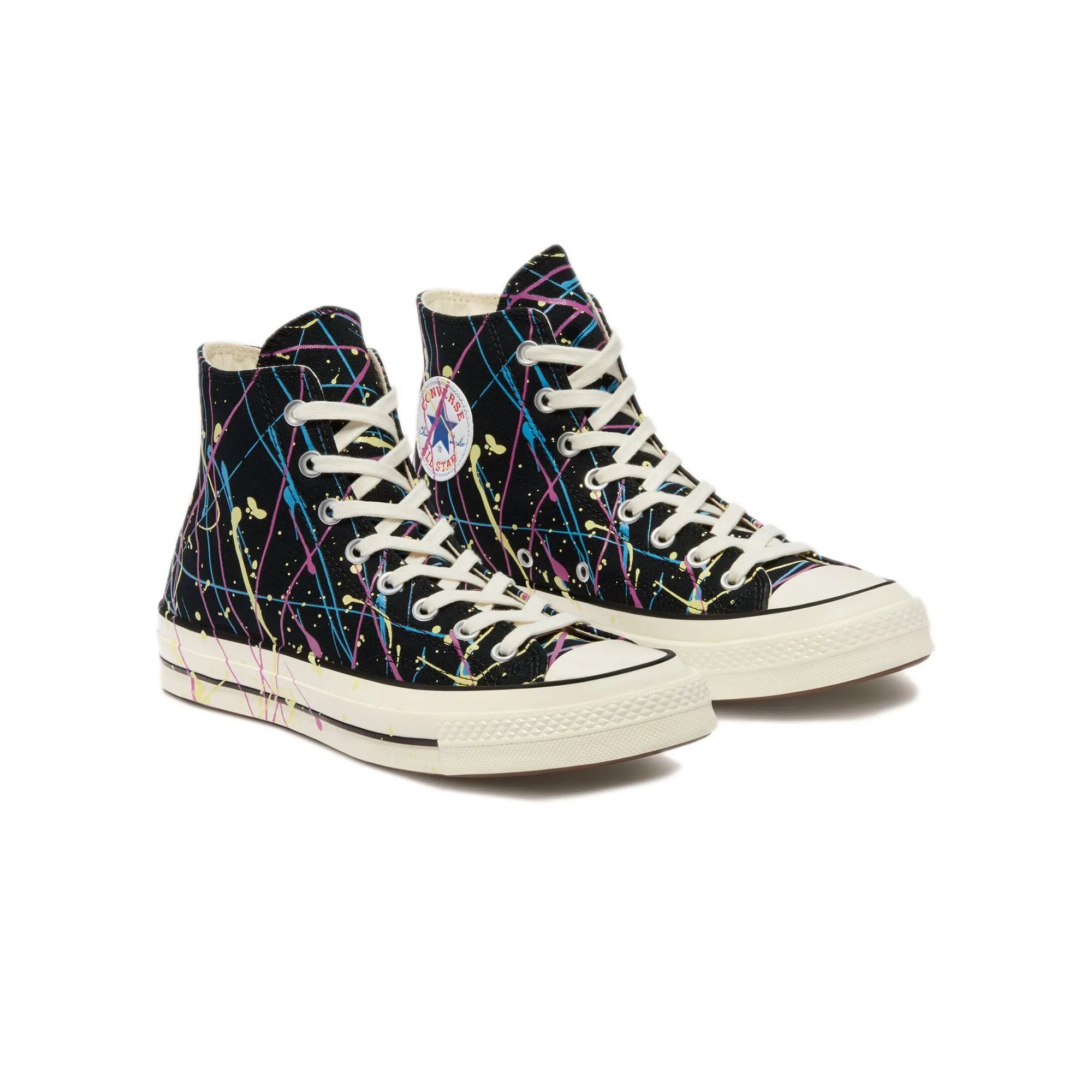 Converse Mens Chuck 70 Hi Shoes 'Black Hyper Magenta'