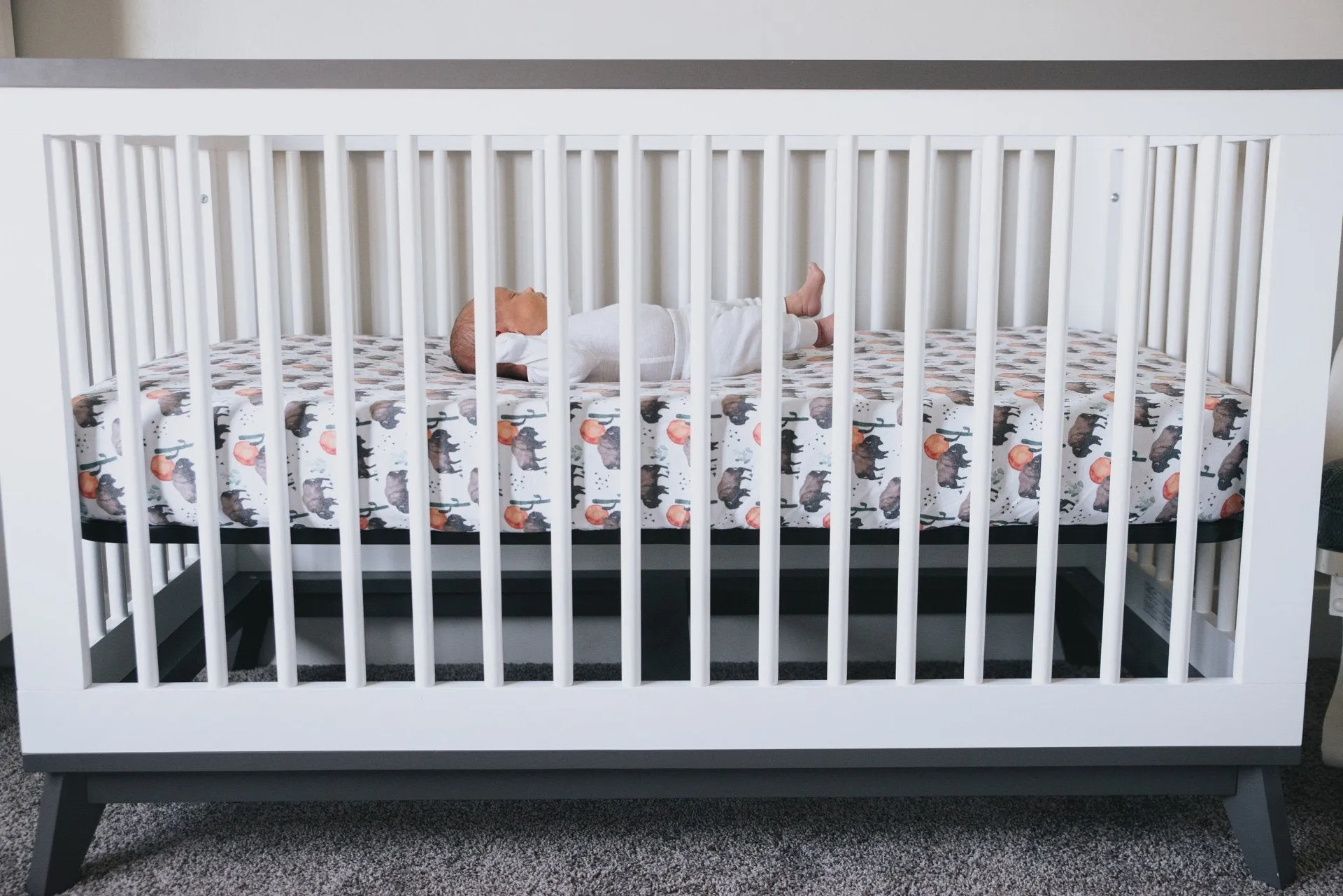Copper Pearl Bison Fitted Crib Sheet