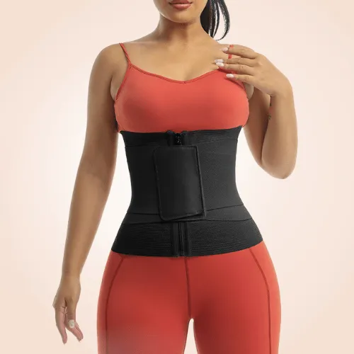 Corset Waist Heat Up Bust Lifter Cincher Velcro Zipper Shaper