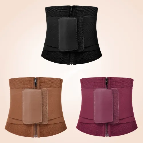 Corset Waist Heat Up Bust Lifter Cincher Velcro Zipper Shaper