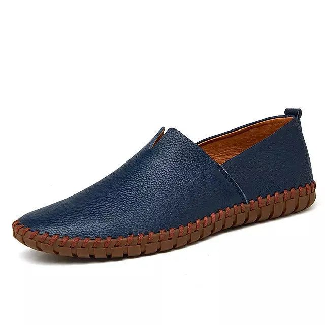 Cowhide Soft Lightweight Loafers Men Casual Shoes