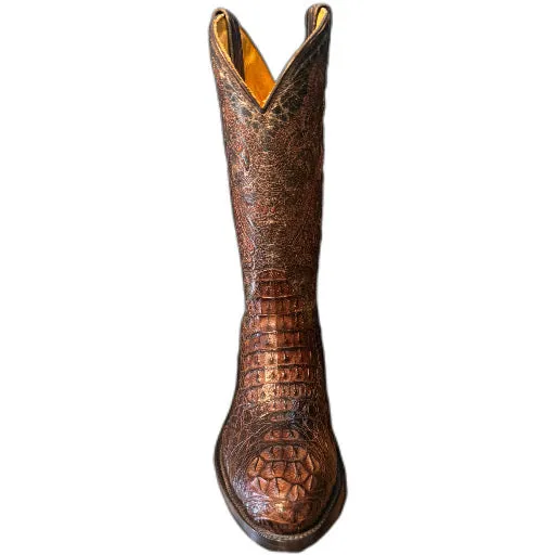 Crocodile Nape Boots Oval Toe
