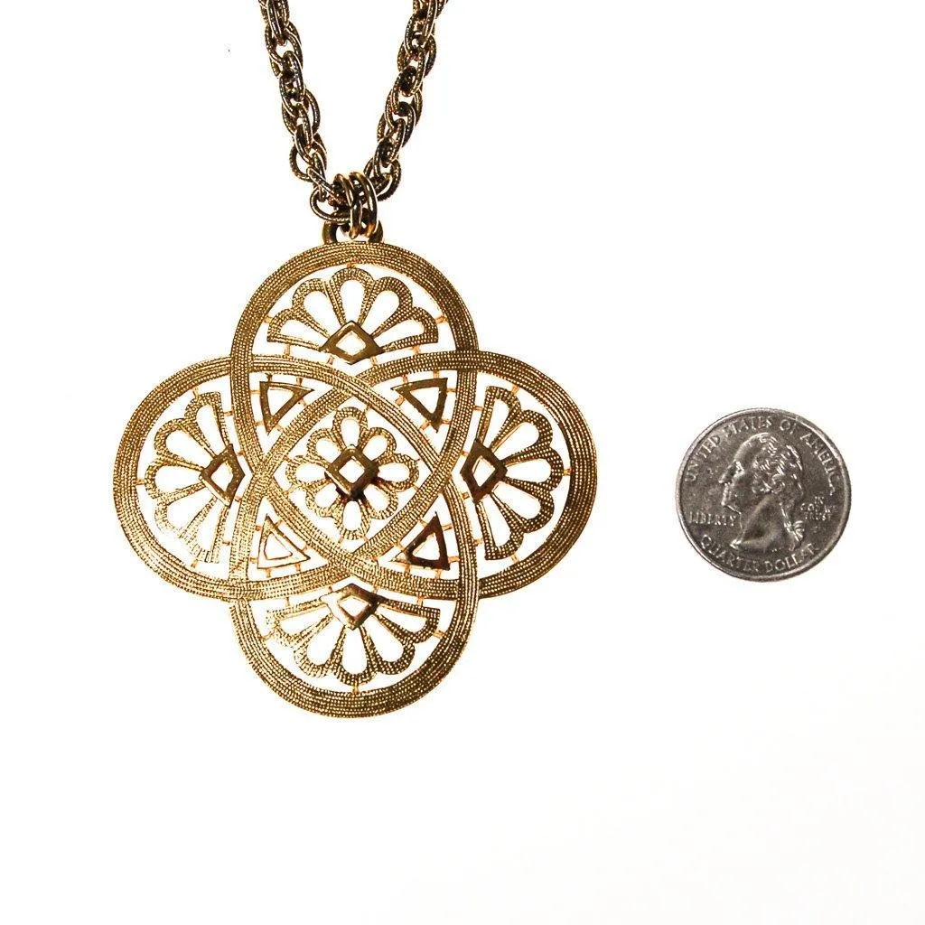 Crown Trifari Quatrafoil Statement Necklace