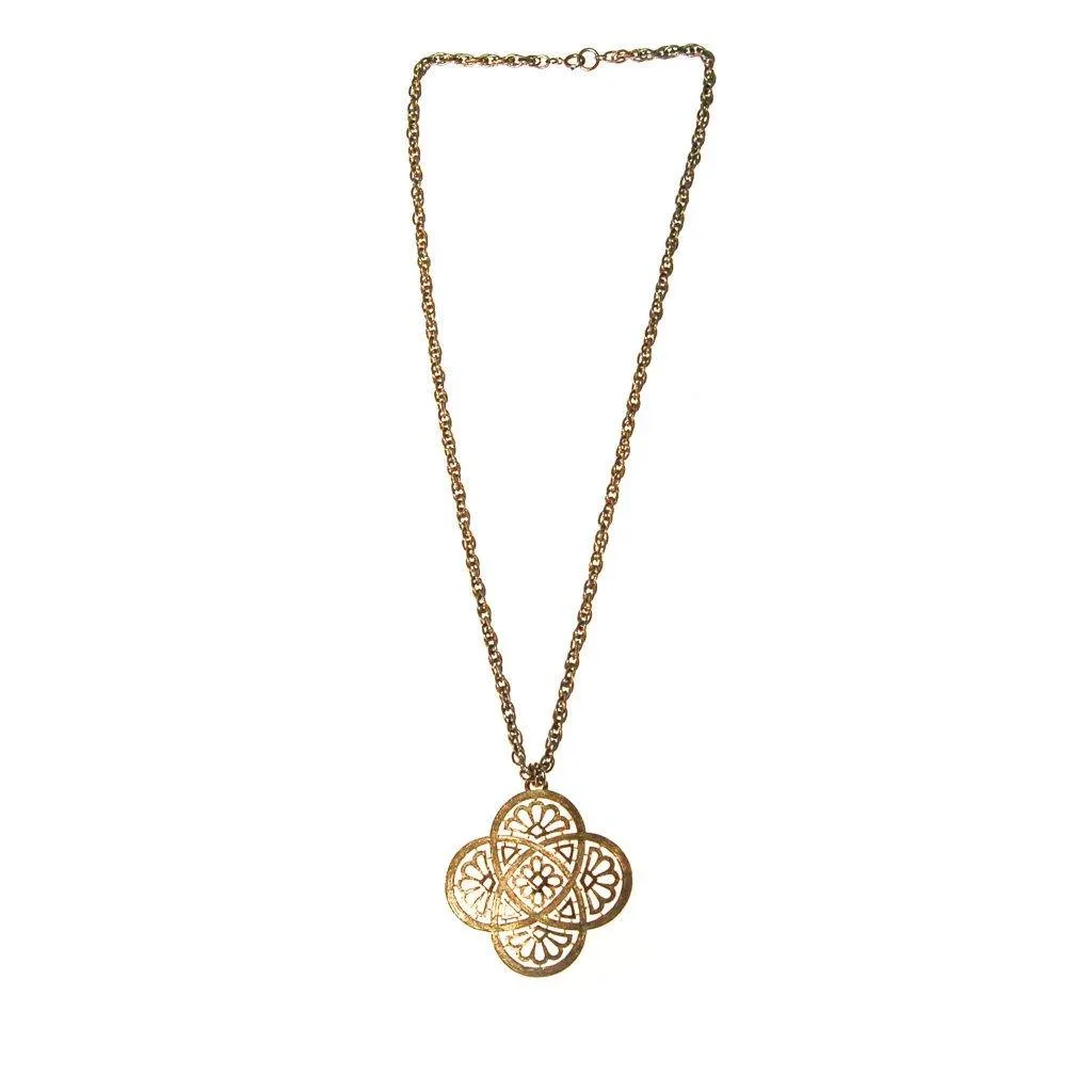 Crown Trifari Quatrafoil Statement Necklace