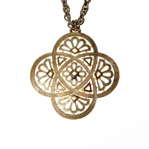Crown Trifari Quatrafoil Statement Necklace