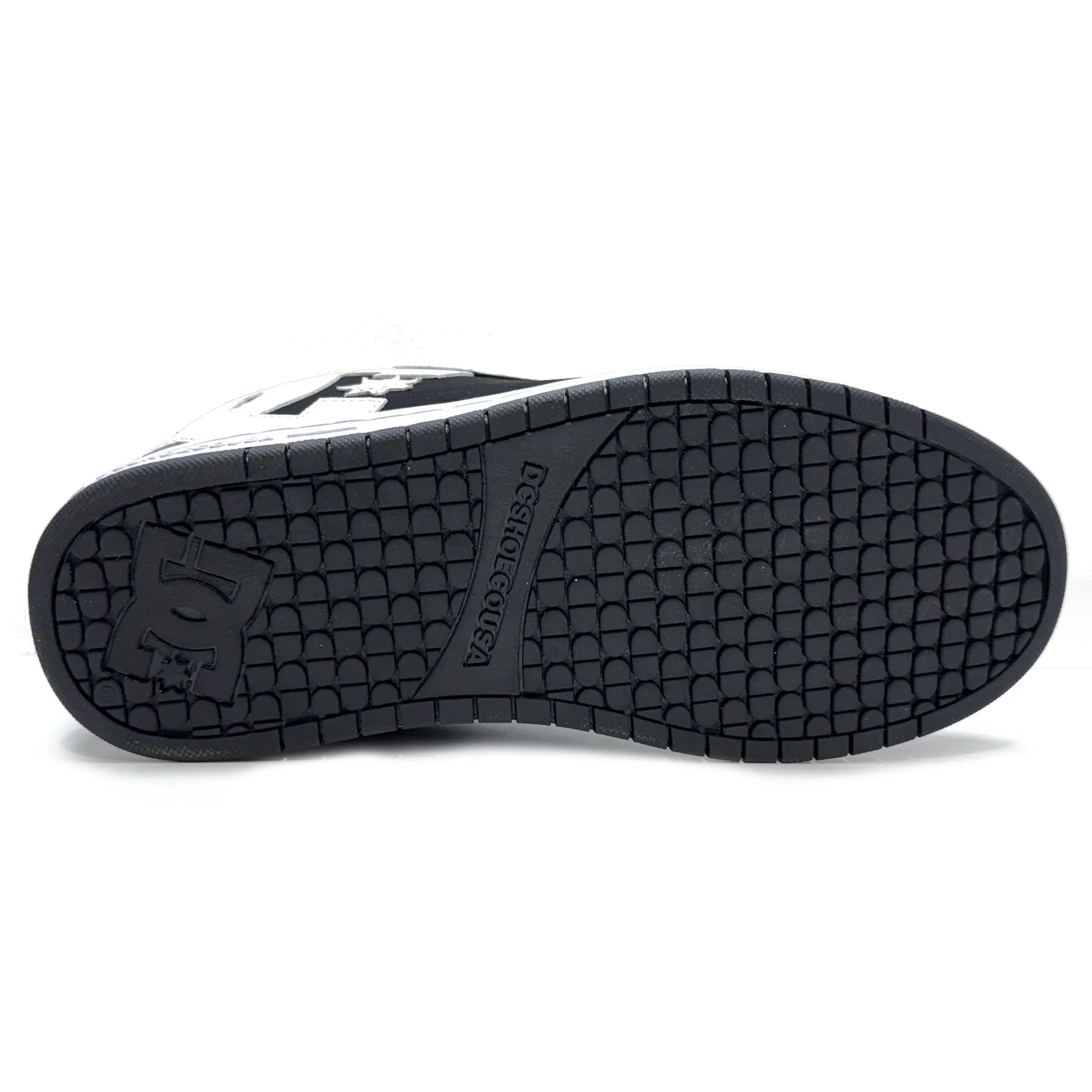 DC SHOES COURT GRAFFIK BLACK & WHITE TRAINERS