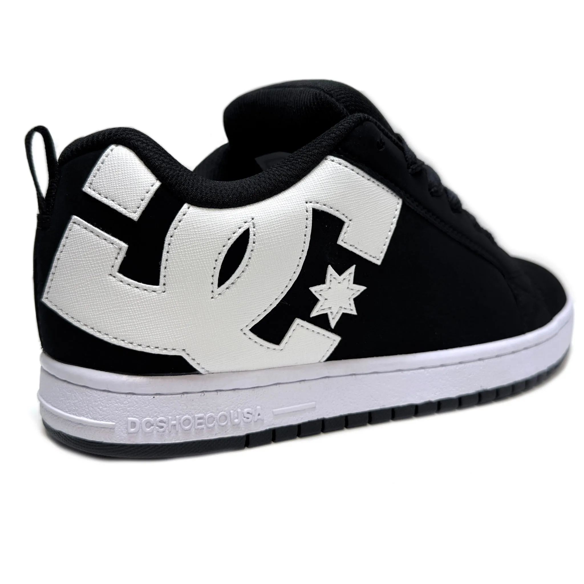 DC SHOES COURT GRAFFIK BLACK & WHITE TRAINERS