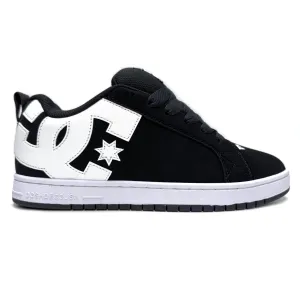 DC SHOES COURT GRAFFIK BLACK & WHITE TRAINERS