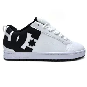 DC SHOES COURT GRAFFIK WHITE & BLACK TRAINERS