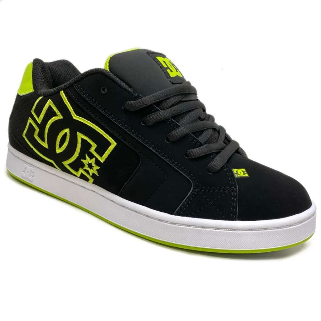 DC SHOES NET BLACK LIME GREEN TRAINERS