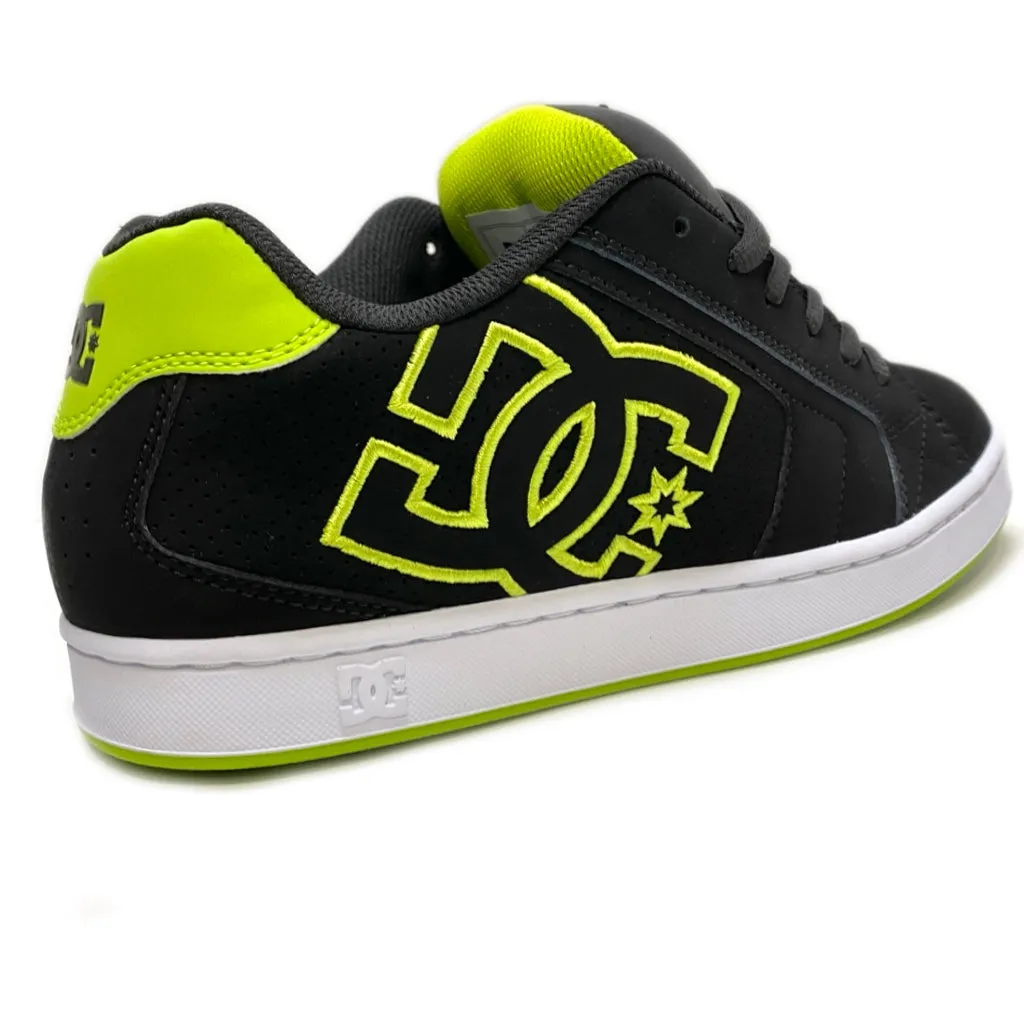 DC SHOES NET BLACK LIME GREEN TRAINERS