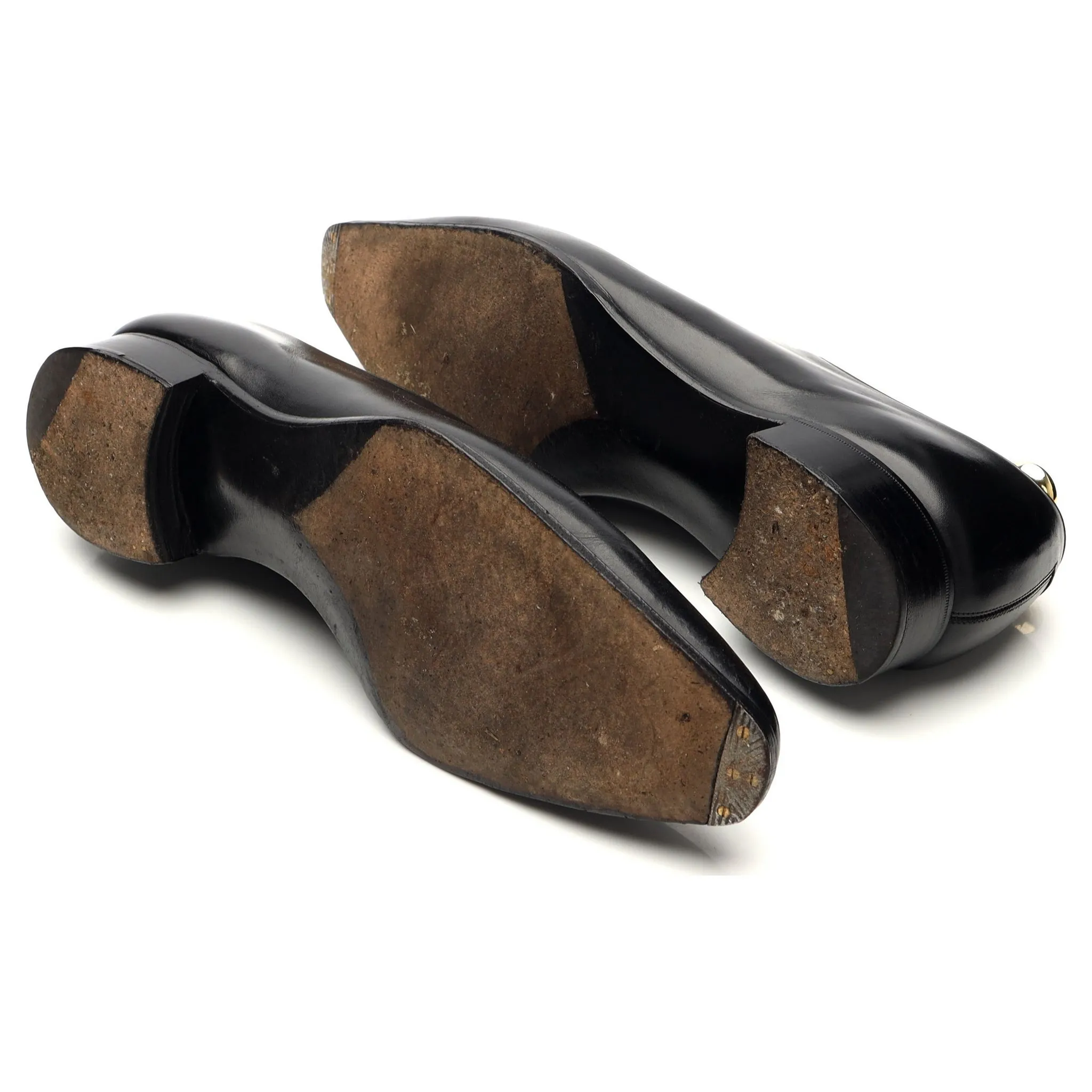 Deco 'Sinatra' Black Leather Wholecut Oxford UK 10 E