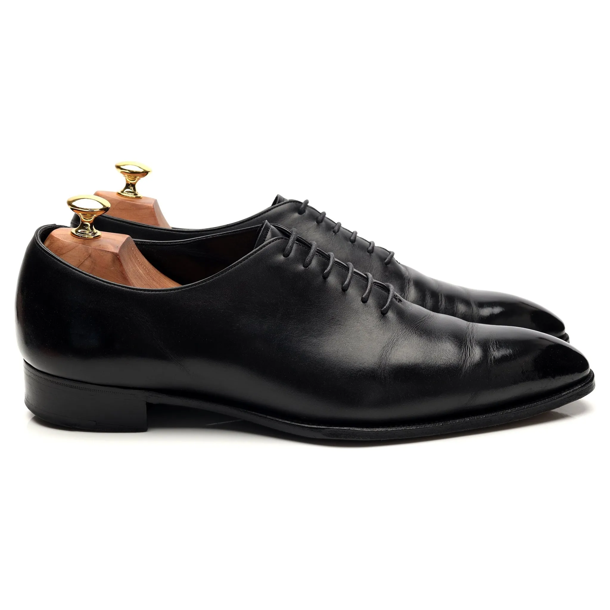 Deco 'Sinatra' Black Leather Wholecut Oxford UK 10 E