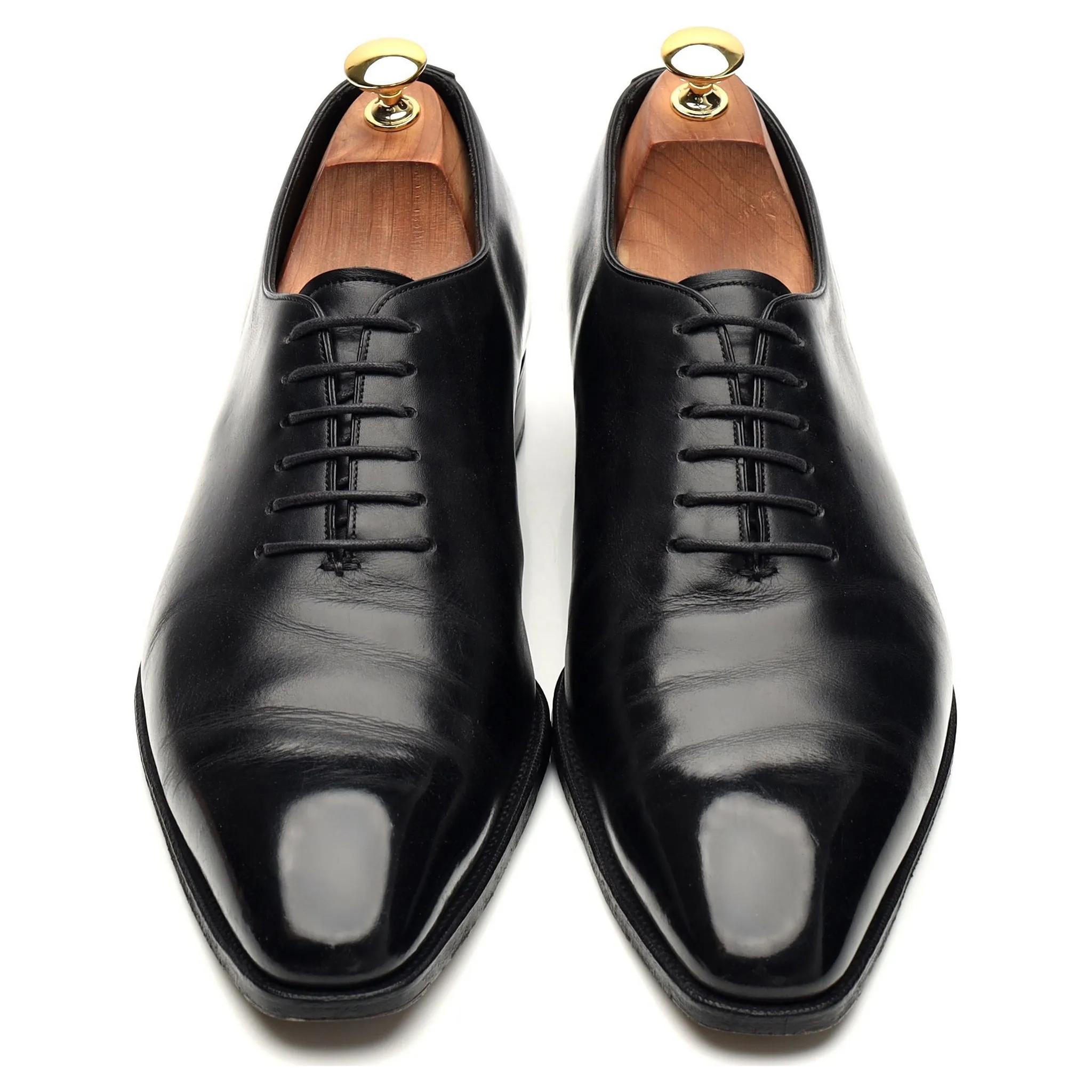 Deco 'Sinatra' Black Leather Wholecut Oxford UK 10 E