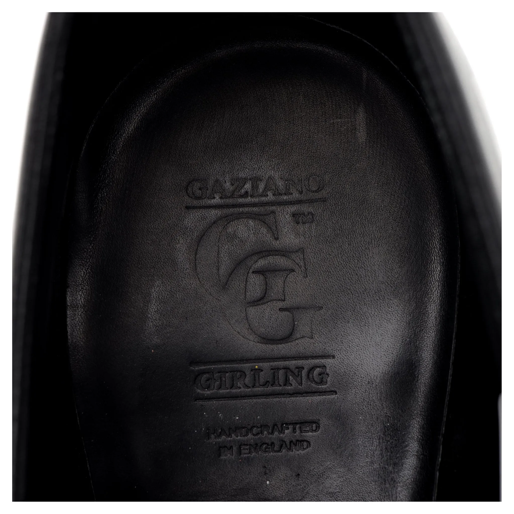 Deco 'Sinatra' Black Leather Wholecut Oxford UK 10 E