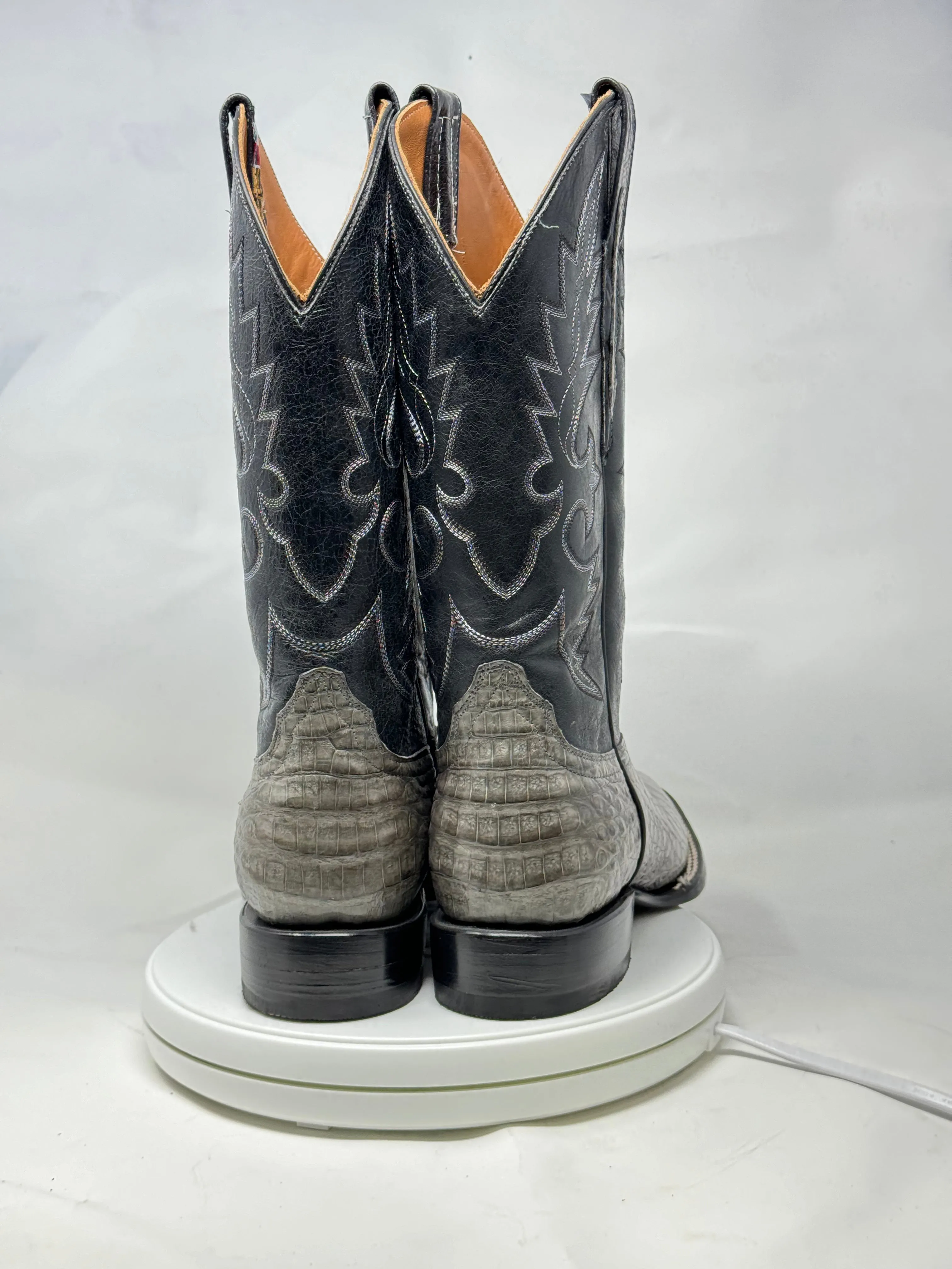 DJ2041 | Don Juan Boots Men's Caiman Belly Dark Grey H Toe