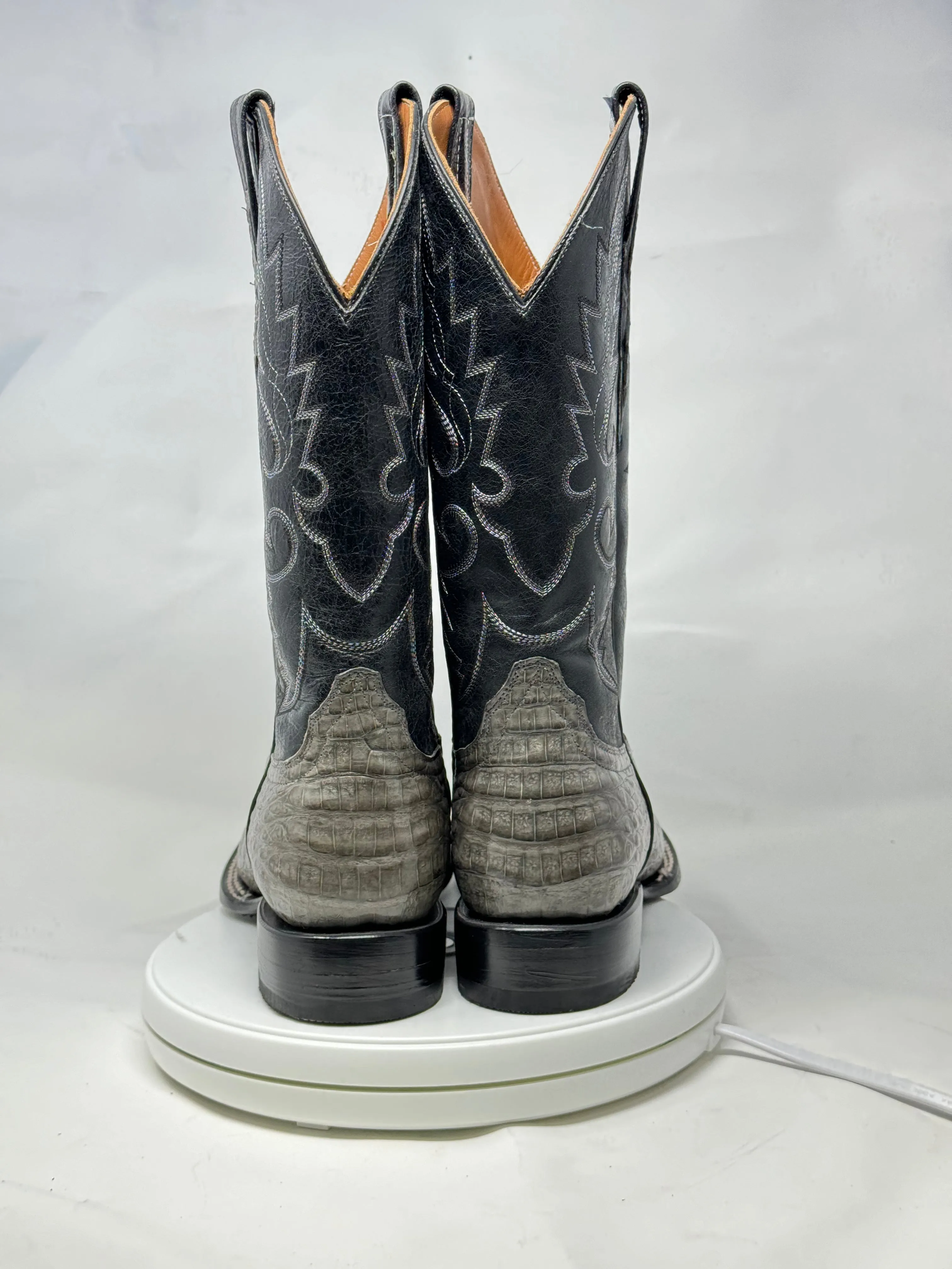 DJ2041 | Don Juan Boots Men's Caiman Belly Dark Grey H Toe