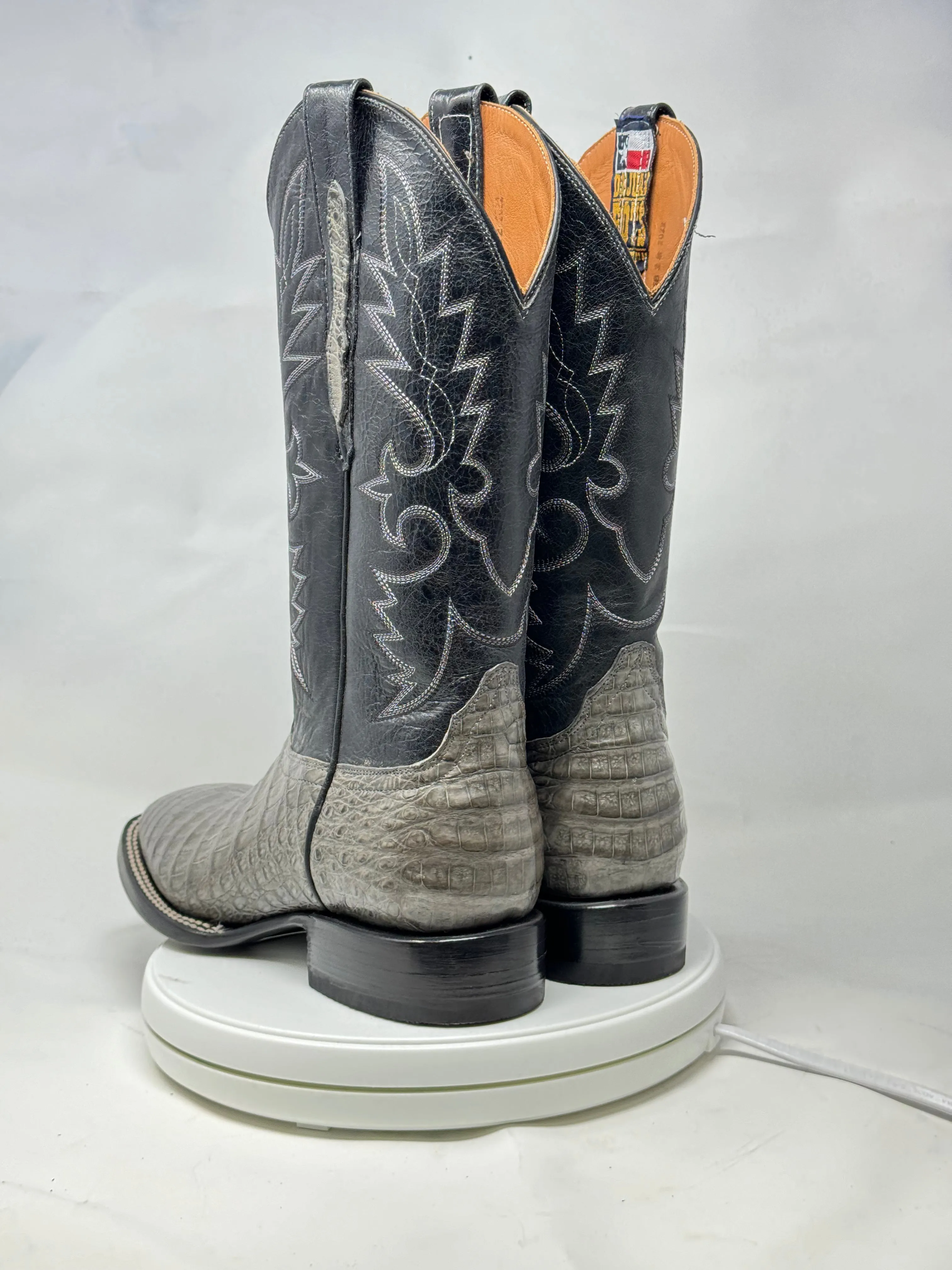 DJ2041 | Don Juan Boots Men's Caiman Belly Dark Grey H Toe