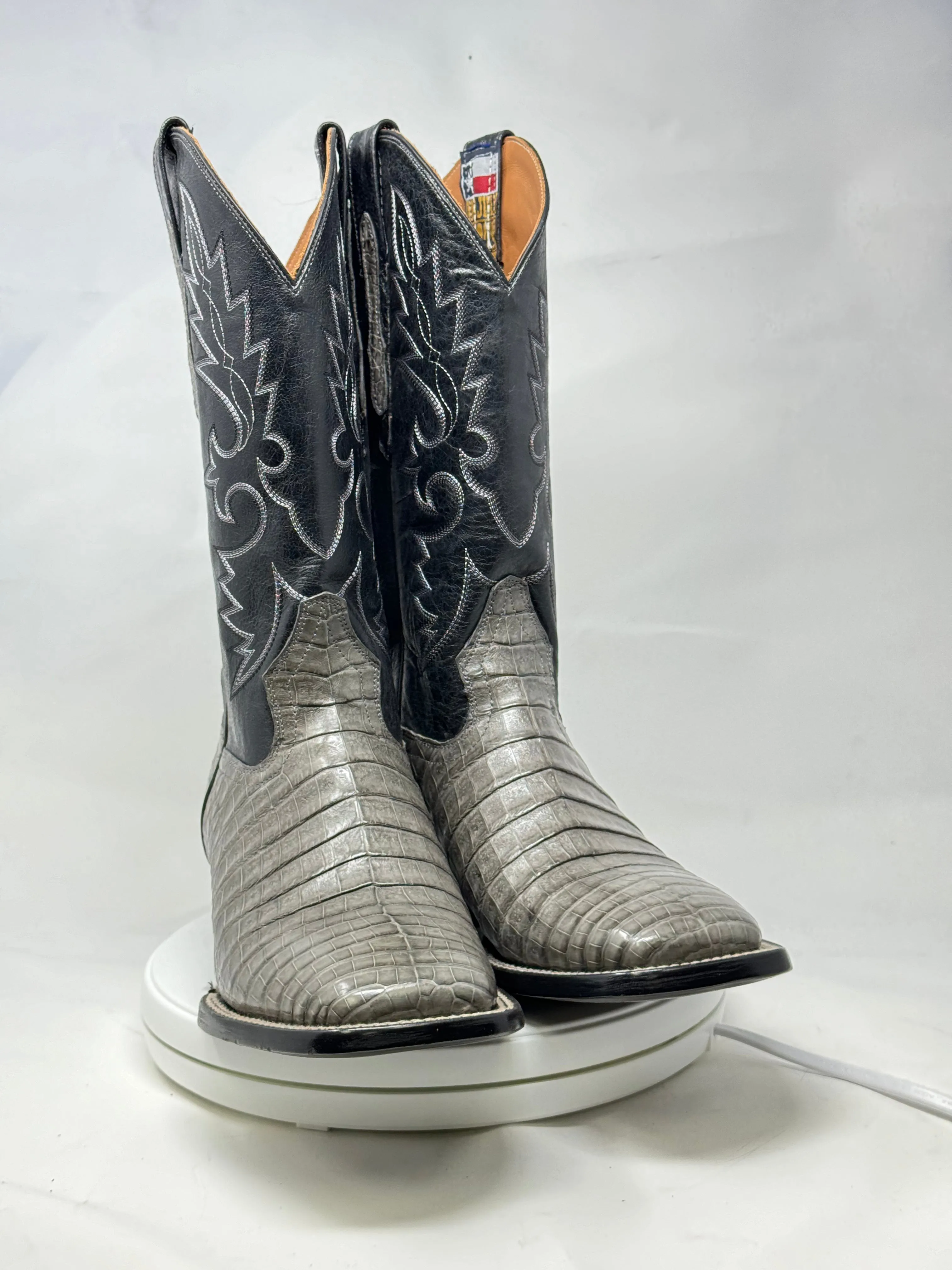 DJ2041 | Don Juan Boots Men's Caiman Belly Dark Grey H Toe