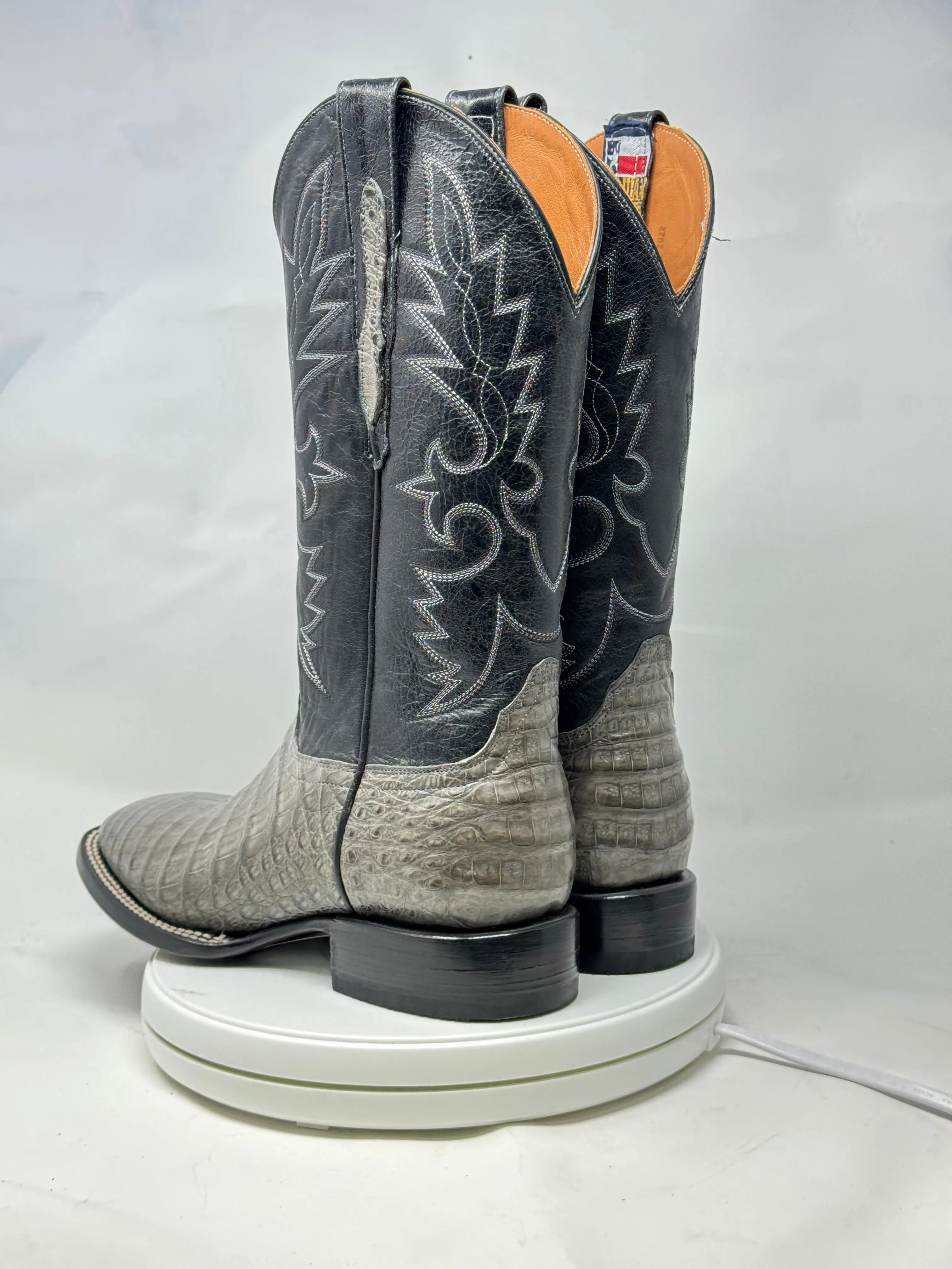 DJ2041 | Don Juan Boots Men's Caiman Belly Dark Grey H Toe