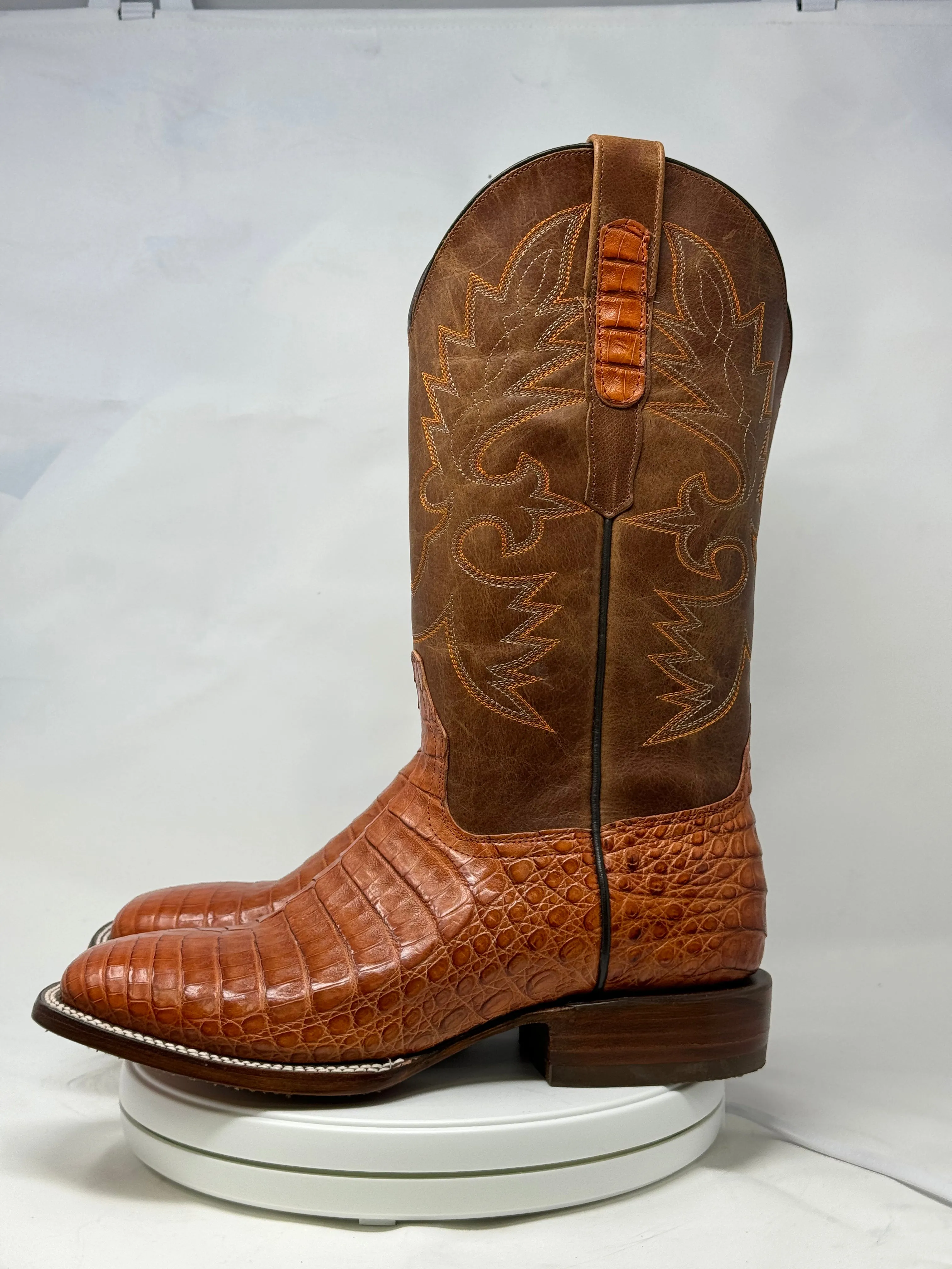 DJ2052 | Don Juan Boots Men's Caiman Belly Cognac H Toe P