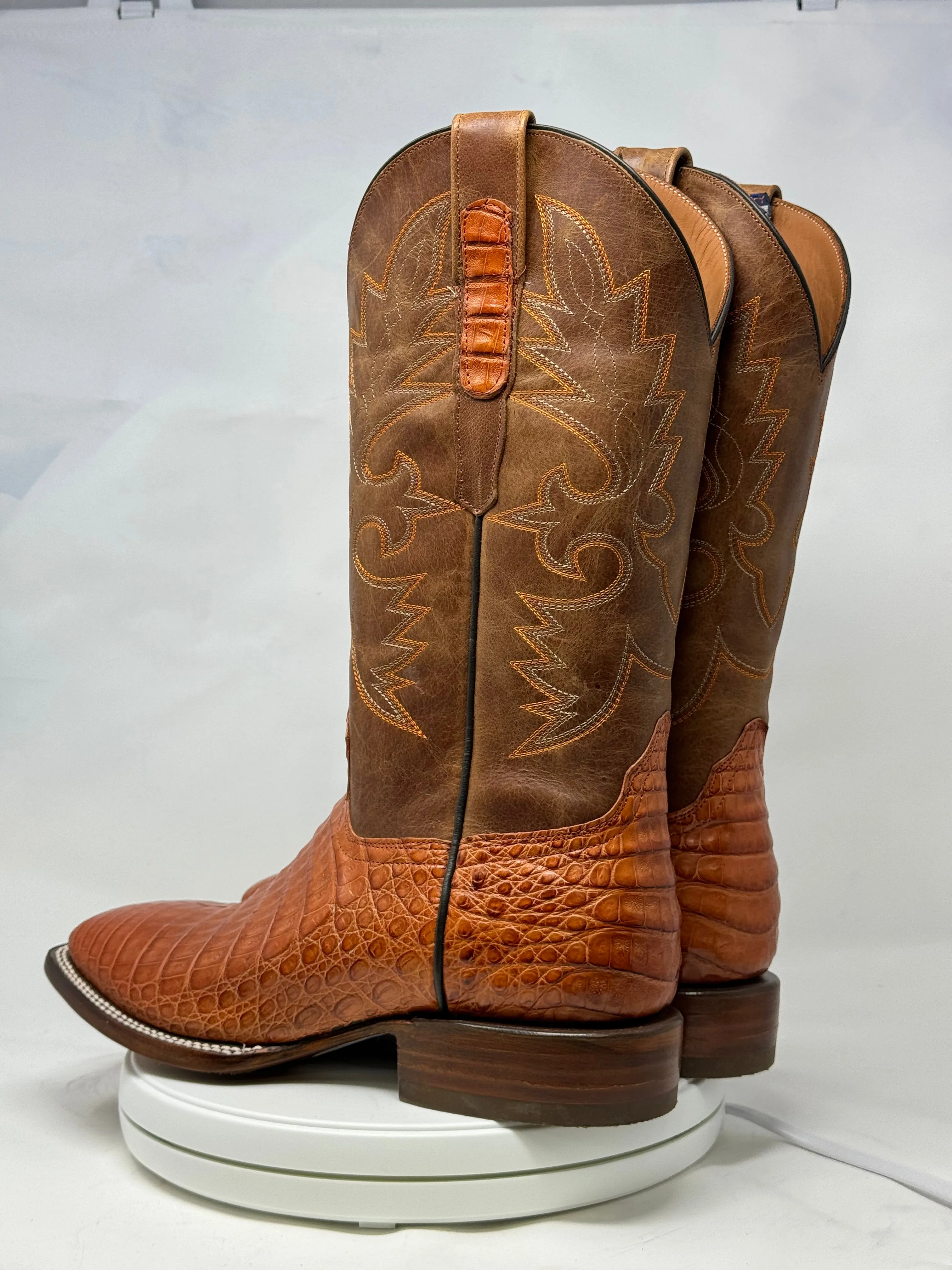 DJ2052 | Don Juan Boots Men's Caiman Belly Cognac H Toe P