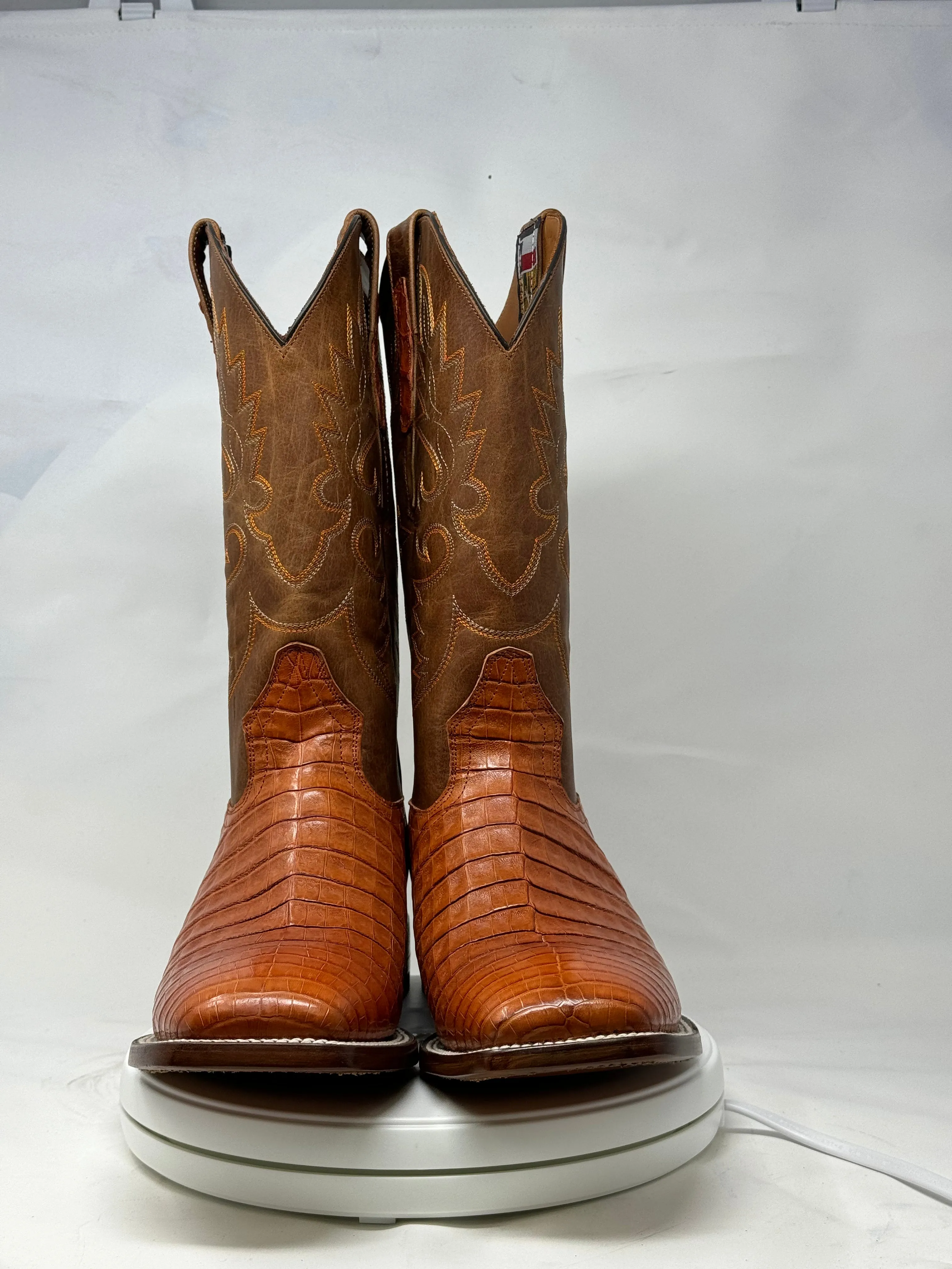 DJ2052 | Don Juan Boots Men's Caiman Belly Cognac H Toe P