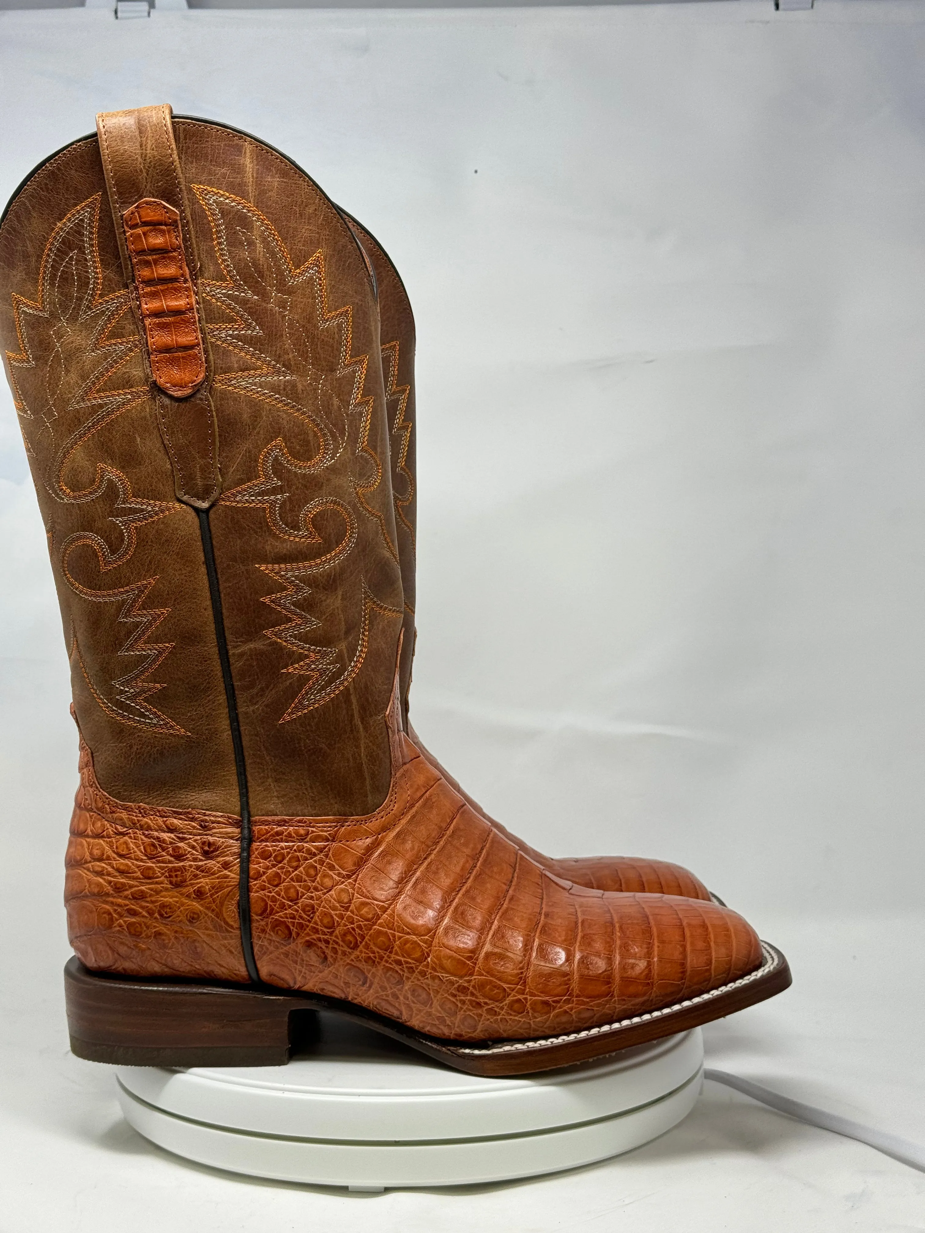 DJ2052 | Don Juan Boots Men's Caiman Belly Cognac H Toe P