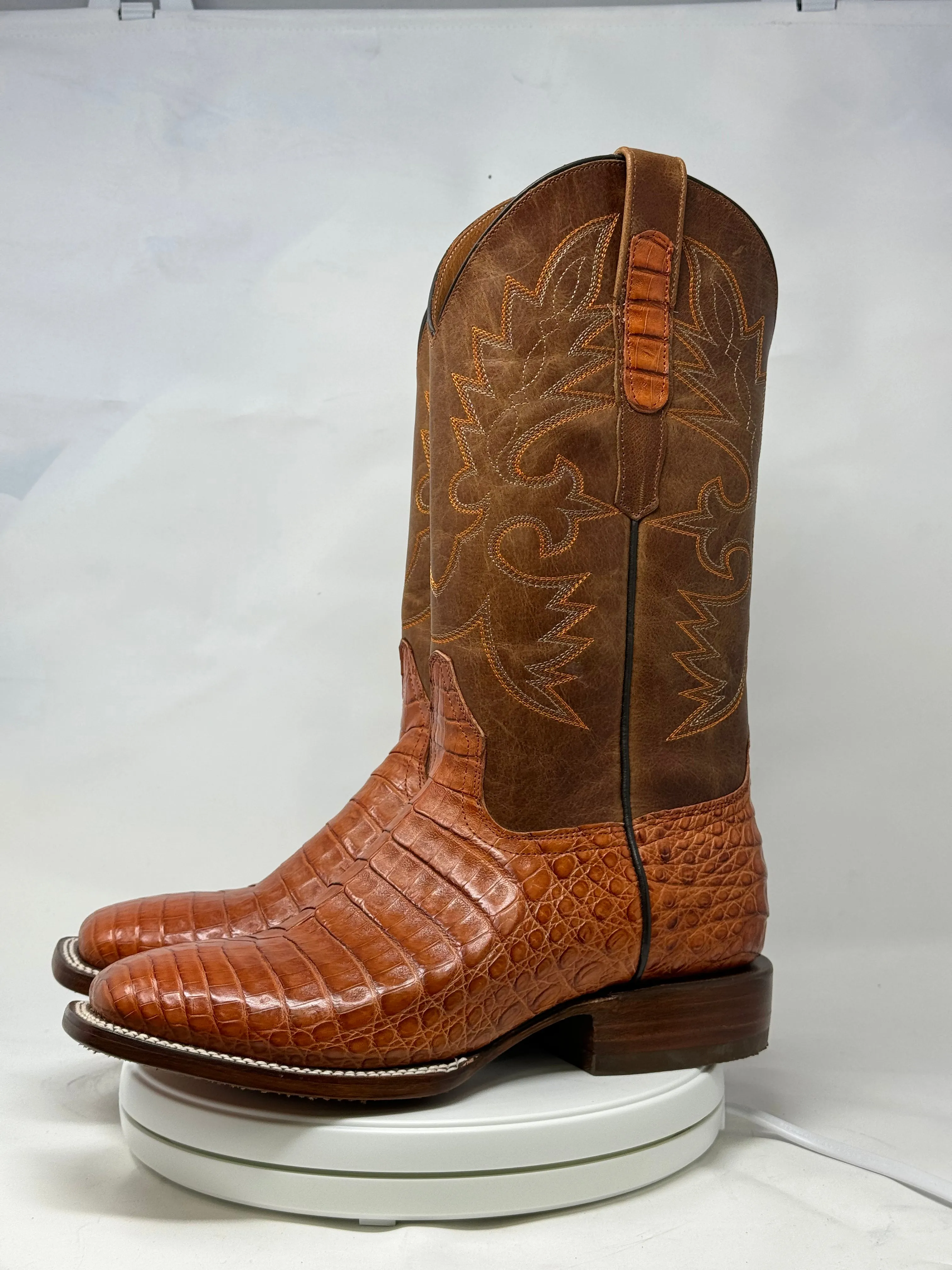 DJ2052 | Don Juan Boots Men's Caiman Belly Cognac H Toe P