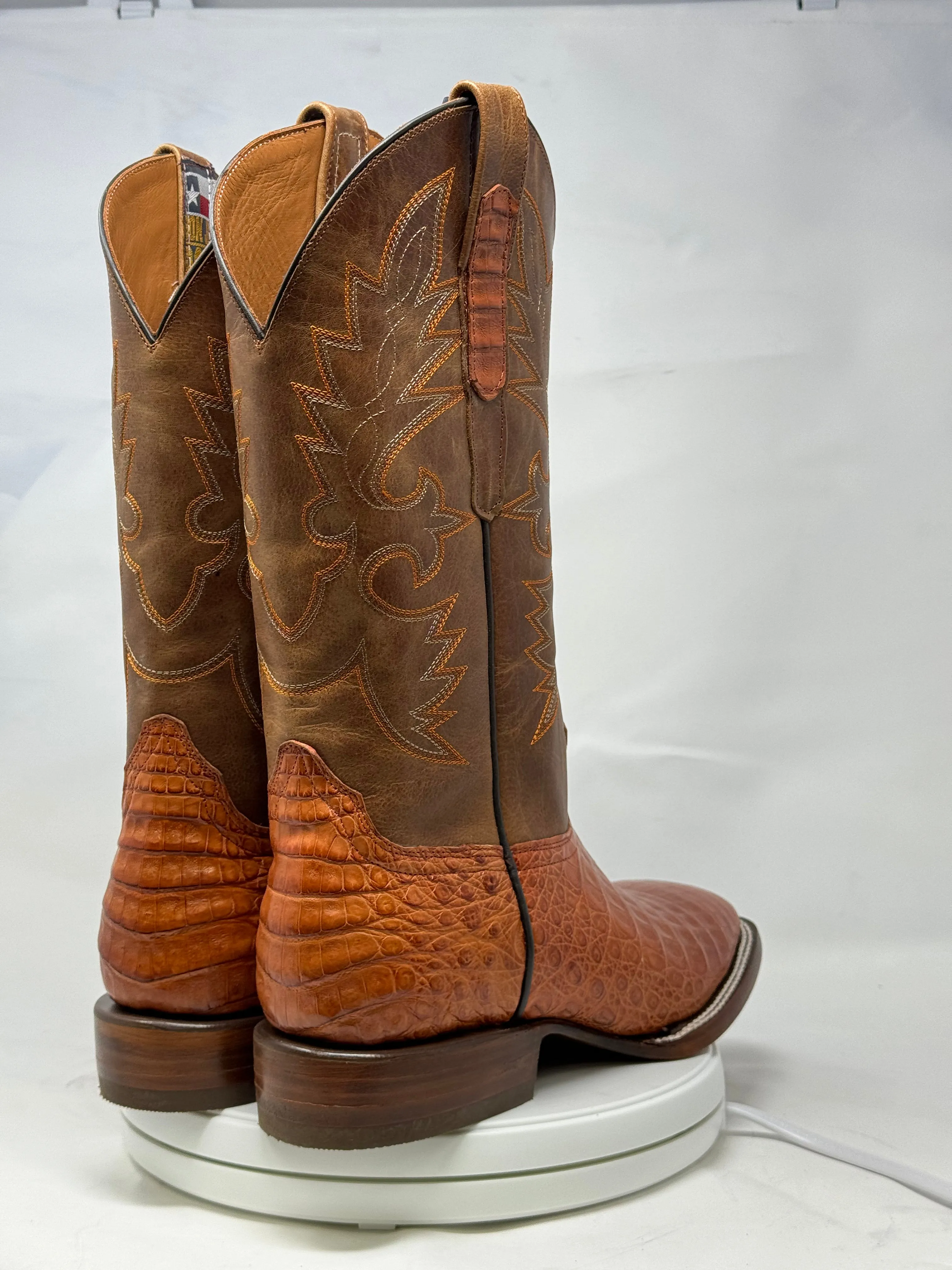 DJ2052 | Don Juan Boots Men's Caiman Belly Cognac H Toe P