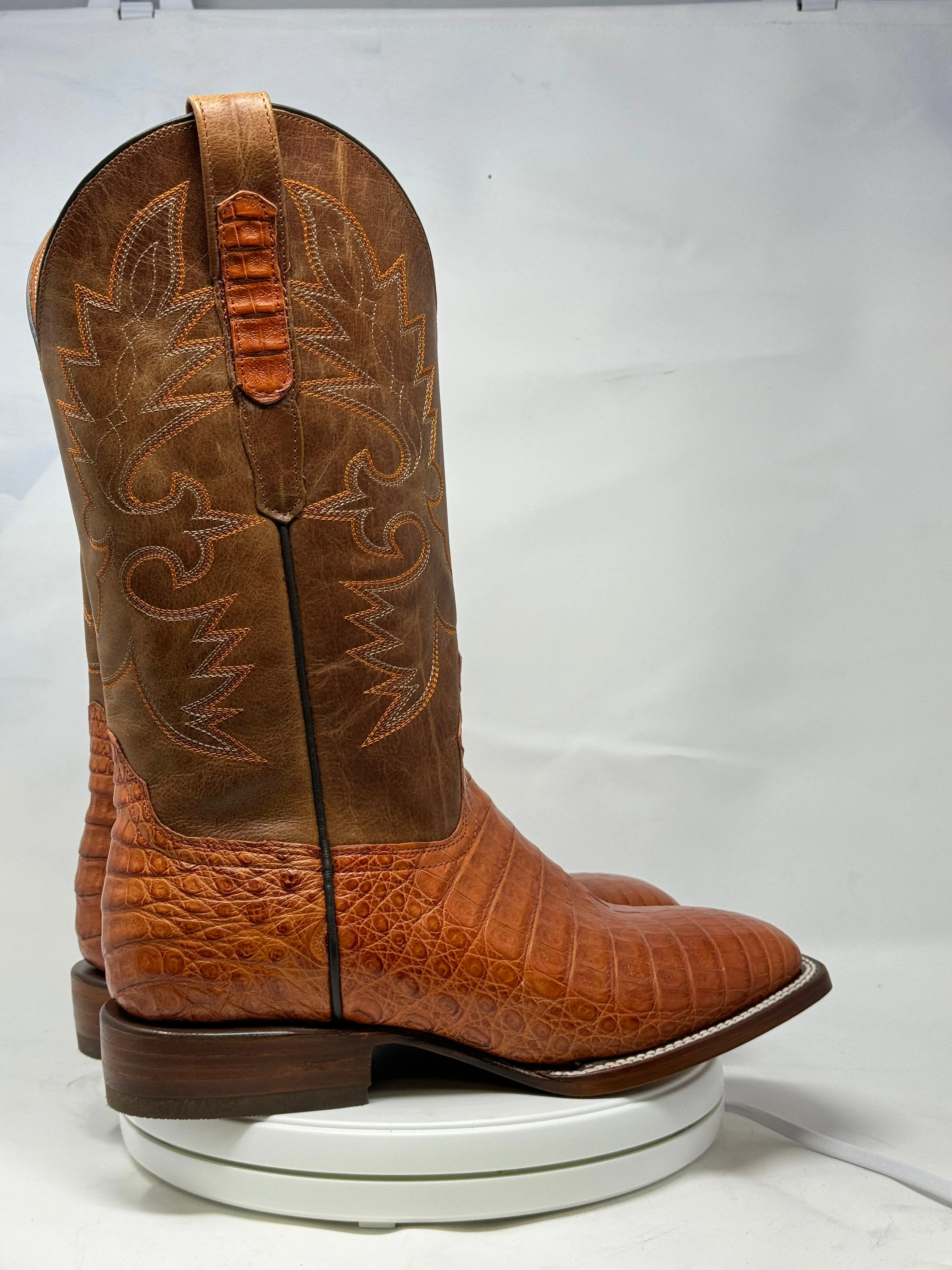 DJ2052 | Don Juan Boots Men's Caiman Belly Cognac H Toe P