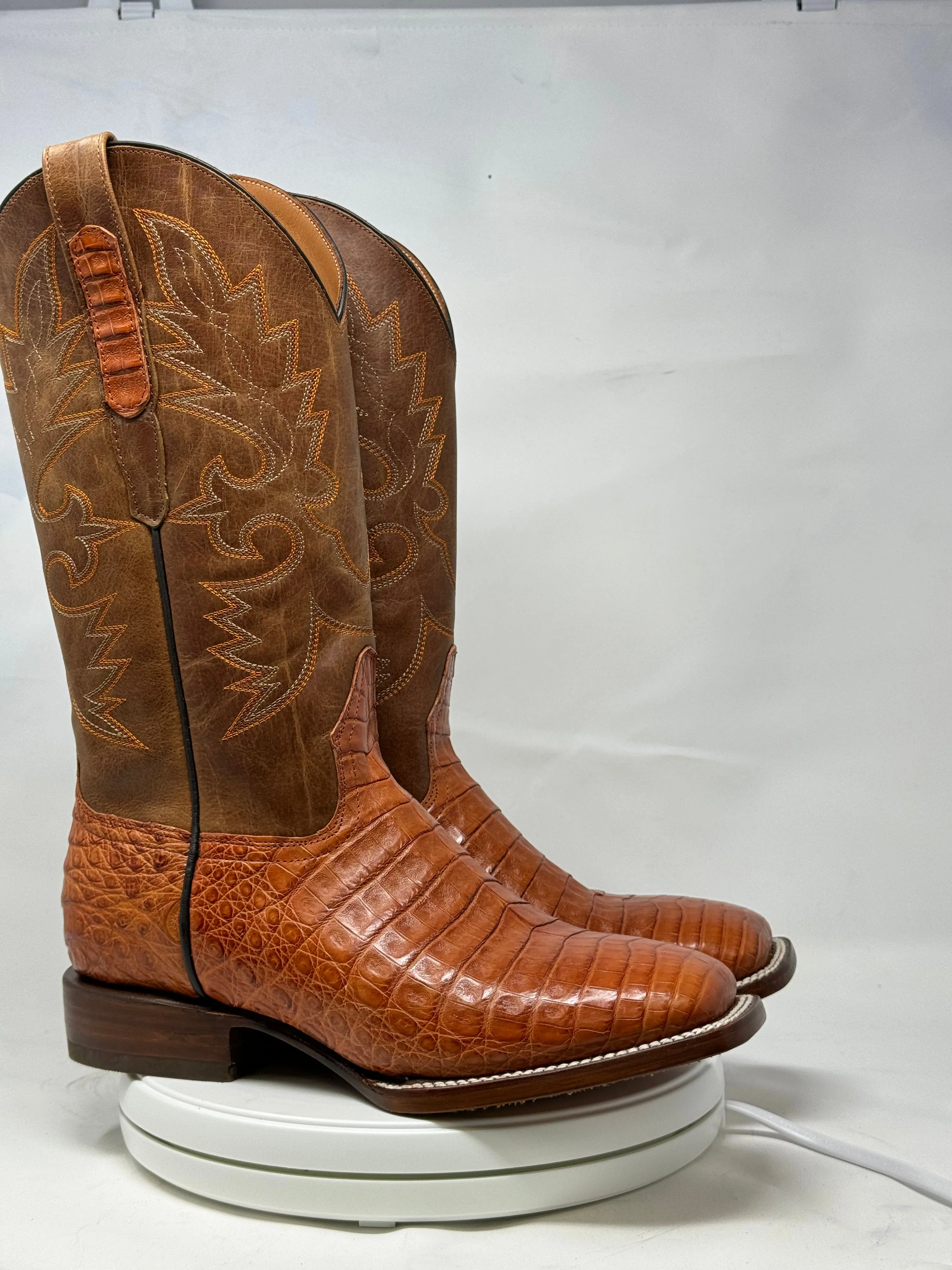 DJ2052 | Don Juan Boots Men's Caiman Belly Cognac H Toe P