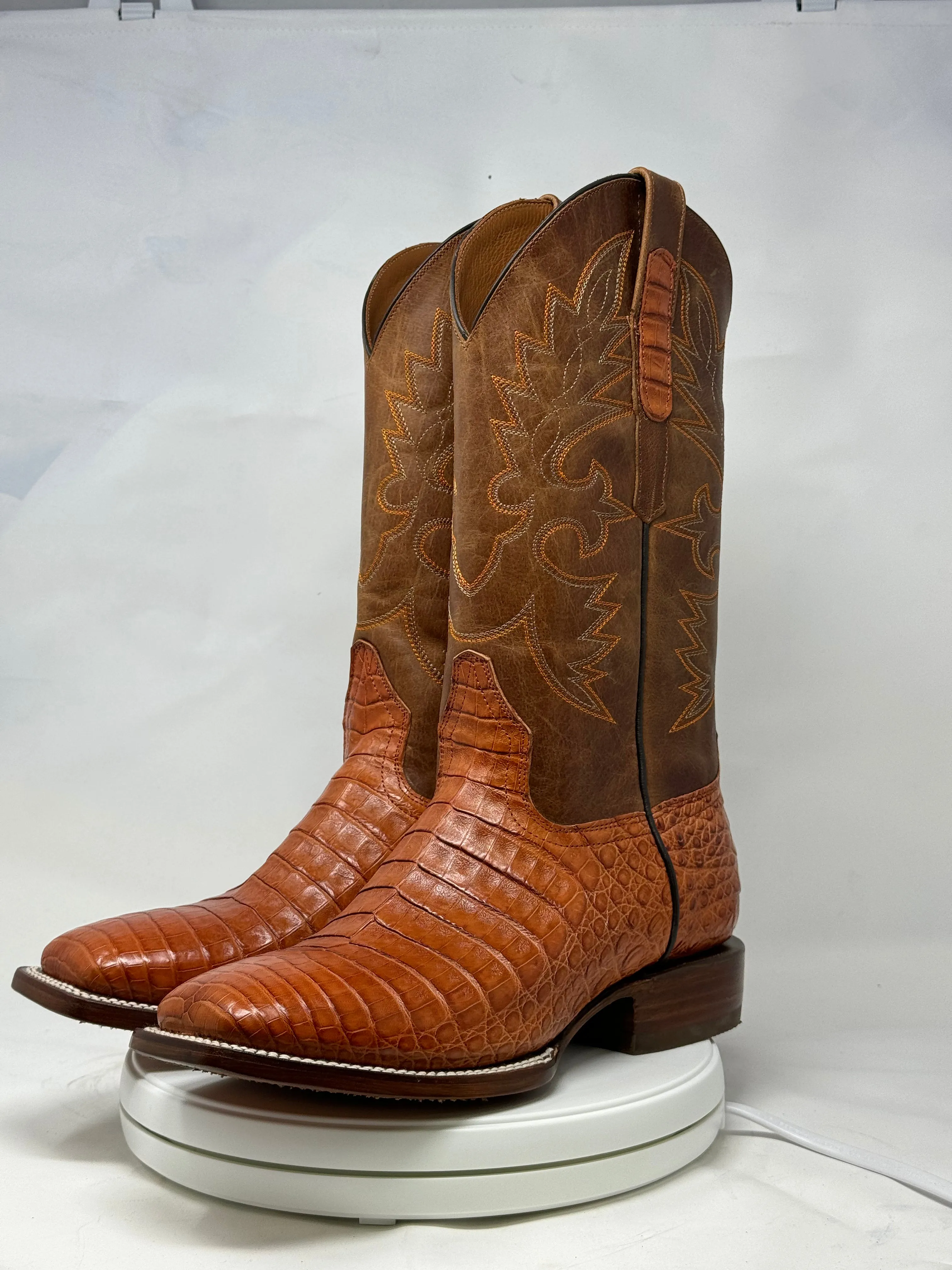 DJ2052 | Don Juan Boots Men's Caiman Belly Cognac H Toe P