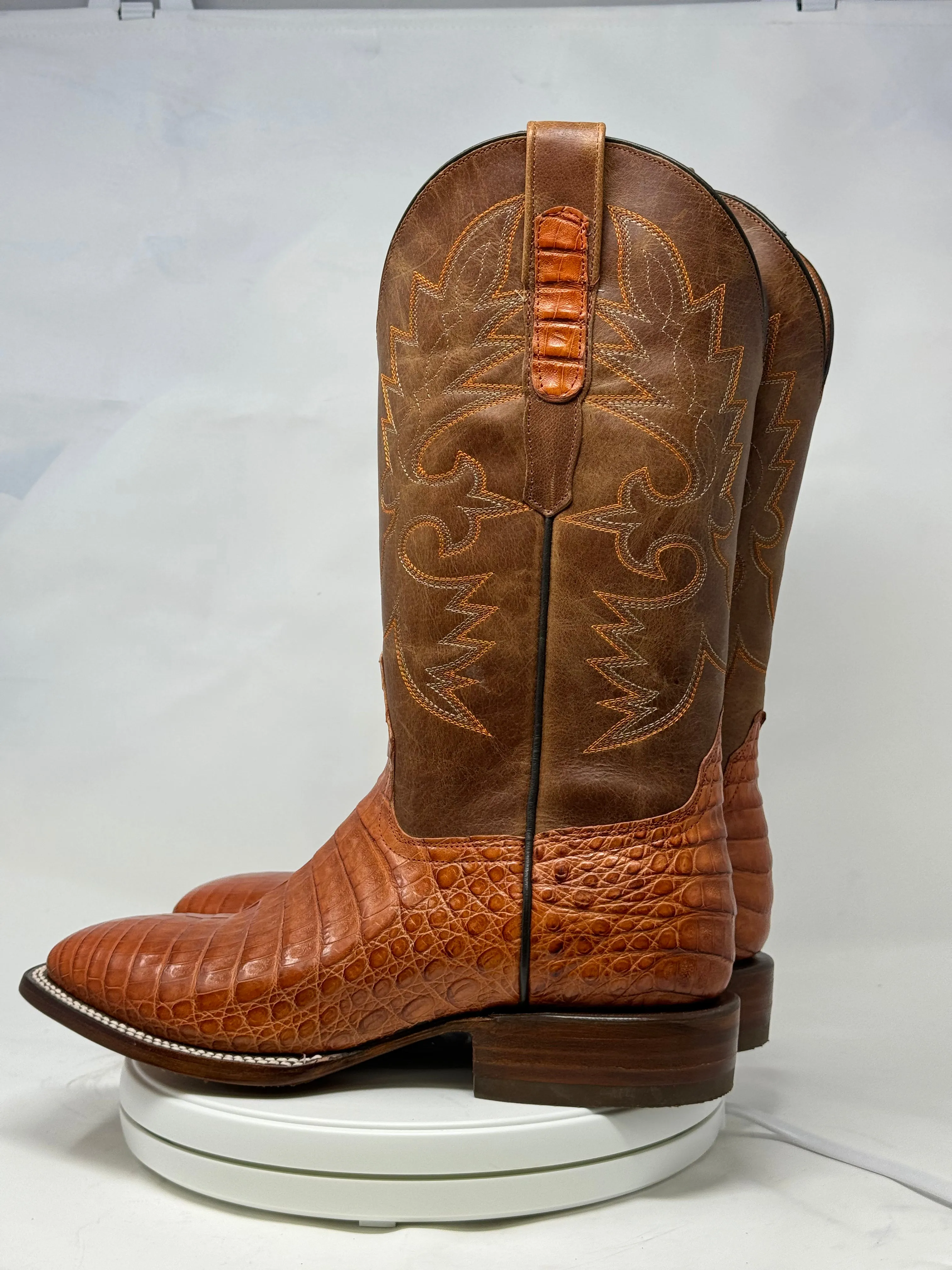 DJ2052 | Don Juan Boots Men's Caiman Belly Cognac H Toe P