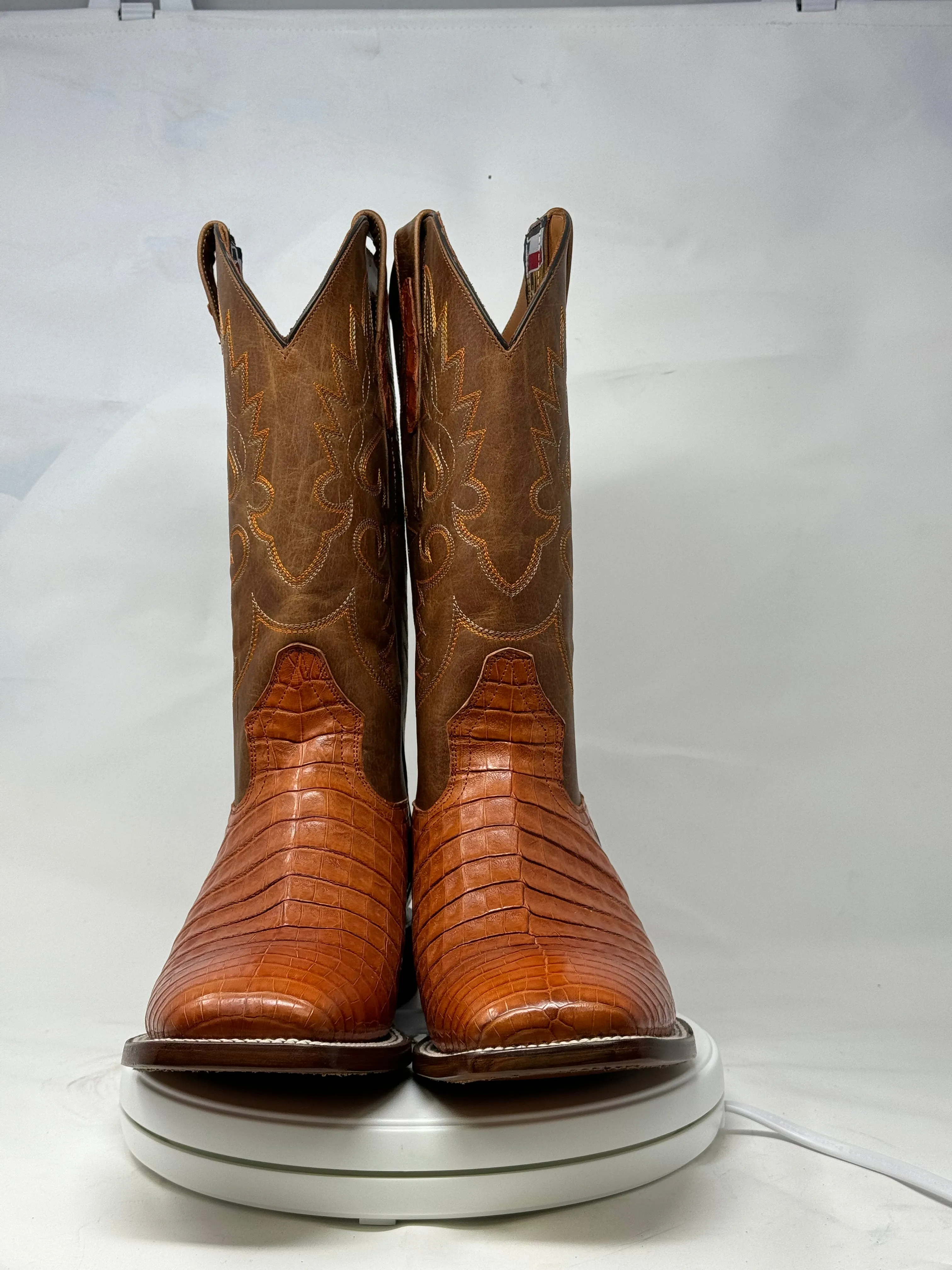 DJ2052 | Don Juan Boots Men's Caiman Belly Cognac H Toe P