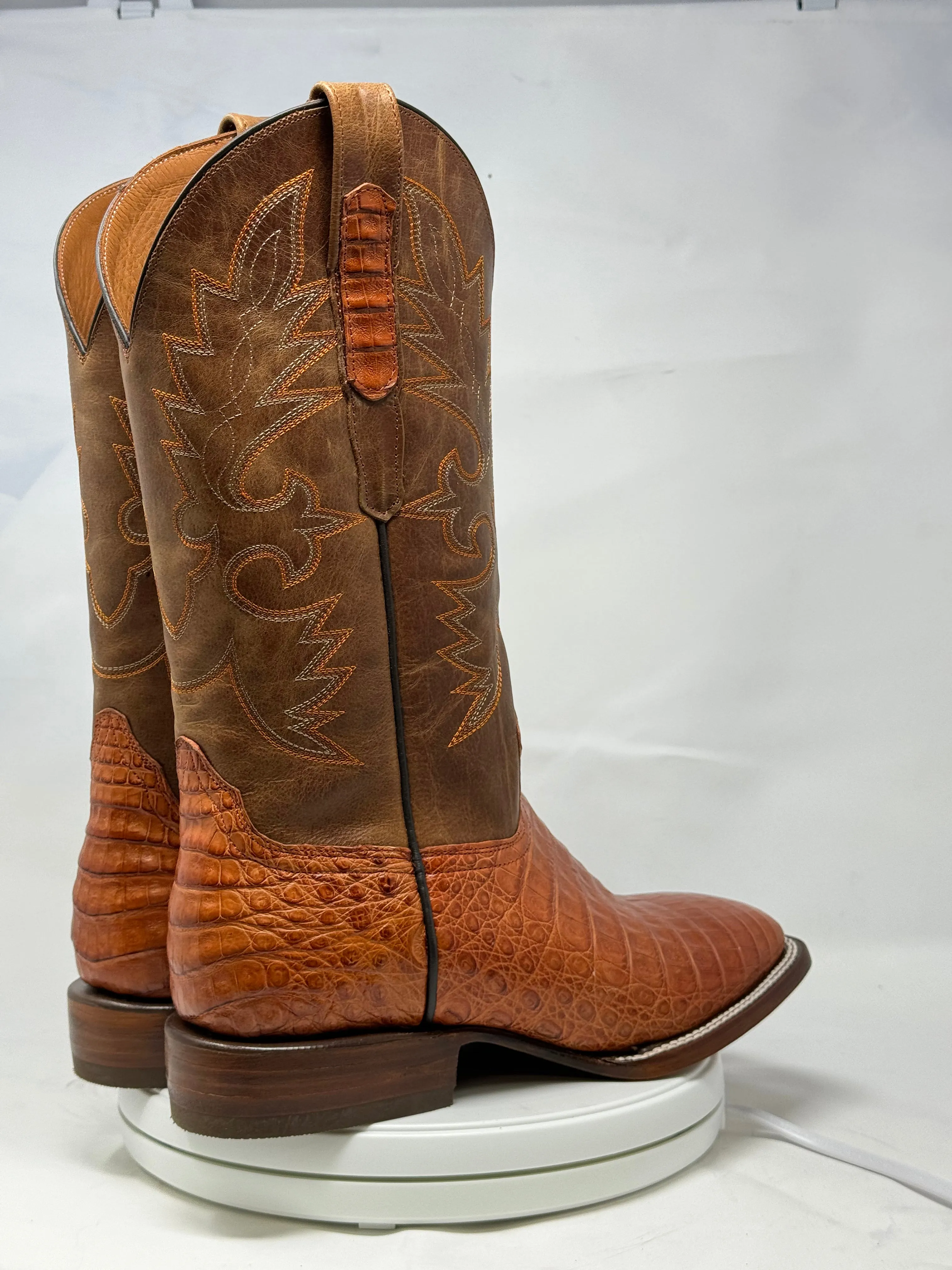 DJ2052 | Don Juan Boots Men's Caiman Belly Cognac H Toe P