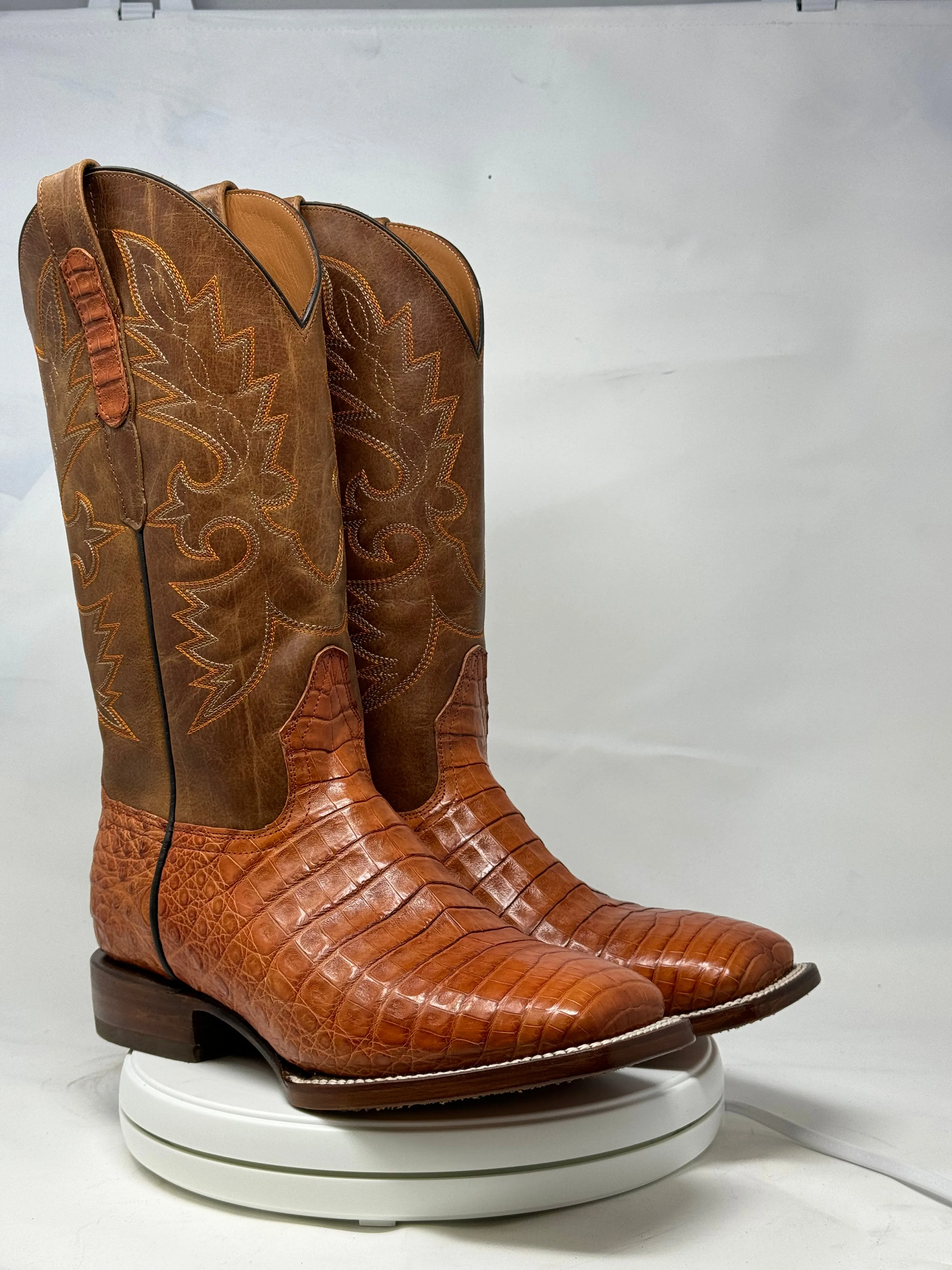 DJ2052 | Don Juan Boots Men's Caiman Belly Cognac H Toe P